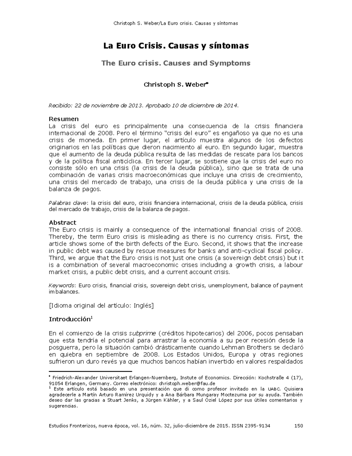 L4 -La Euro Crisis. Causas y síntomas - La Euro Crisis. Causas y ...