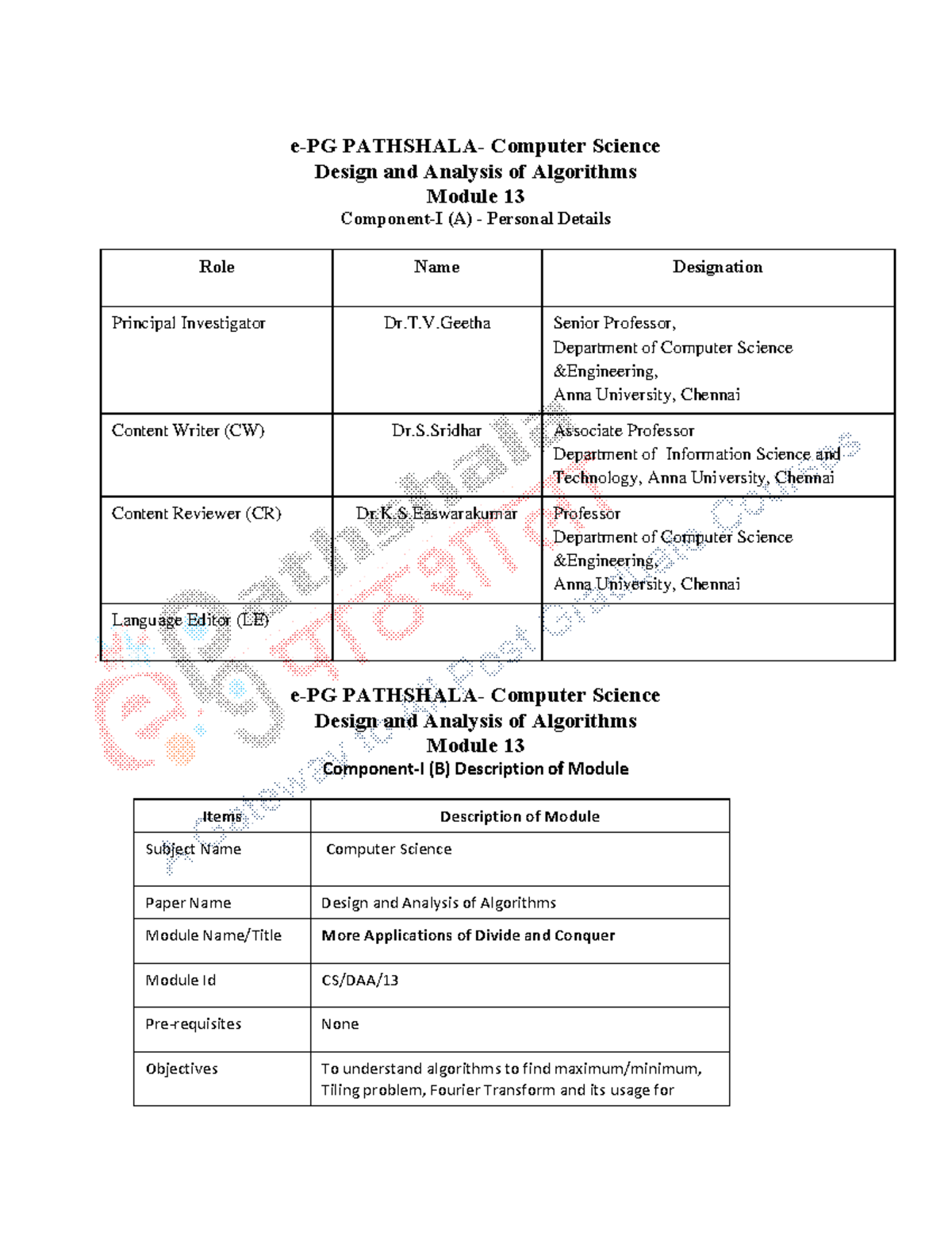 1456477902 ET13 - Subject Name: Computer Science Paper Name: Design and ...