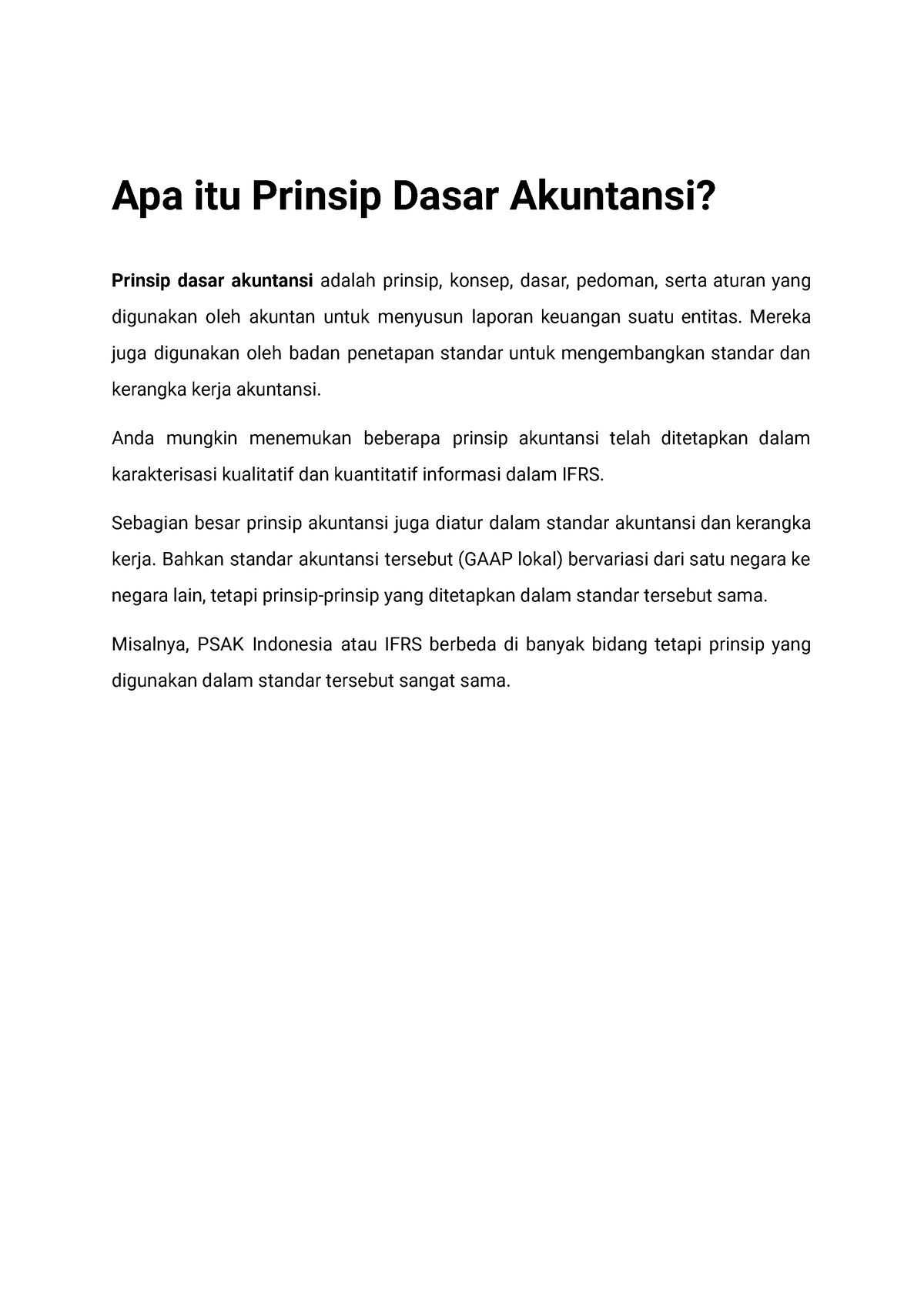 Pengertian Prinsip Dasar Akuntansi - Apa Itu Prinsip Dasar Akuntansi ...