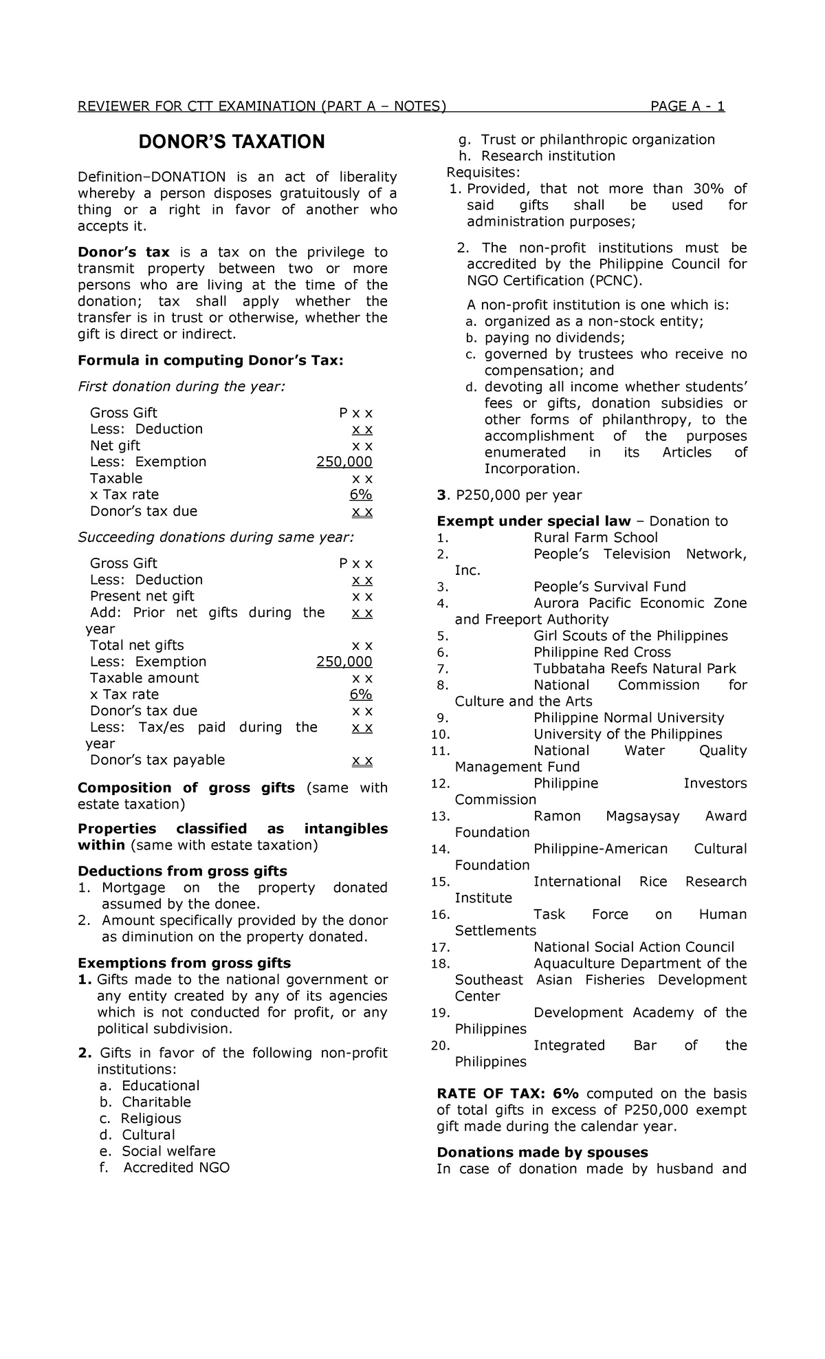 donors-tax-tax-reviewer-for-ctt-examination-part-a-notes-page-a