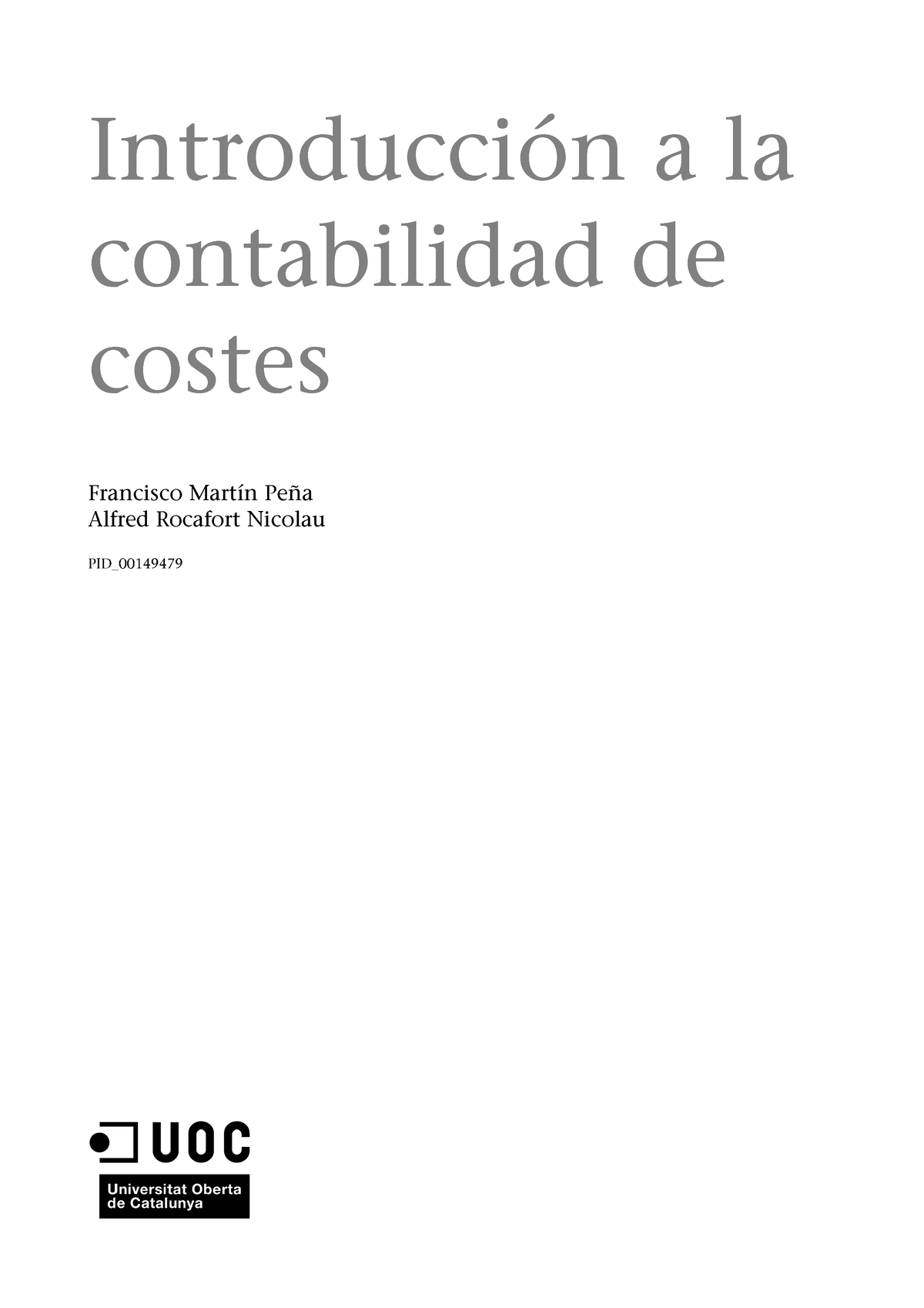 Temario Del Tema 1 Introducción A La Contabilidad De Costes