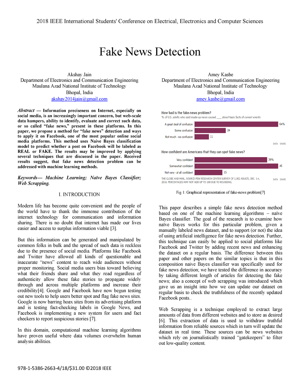 fake news detection research papers ieee