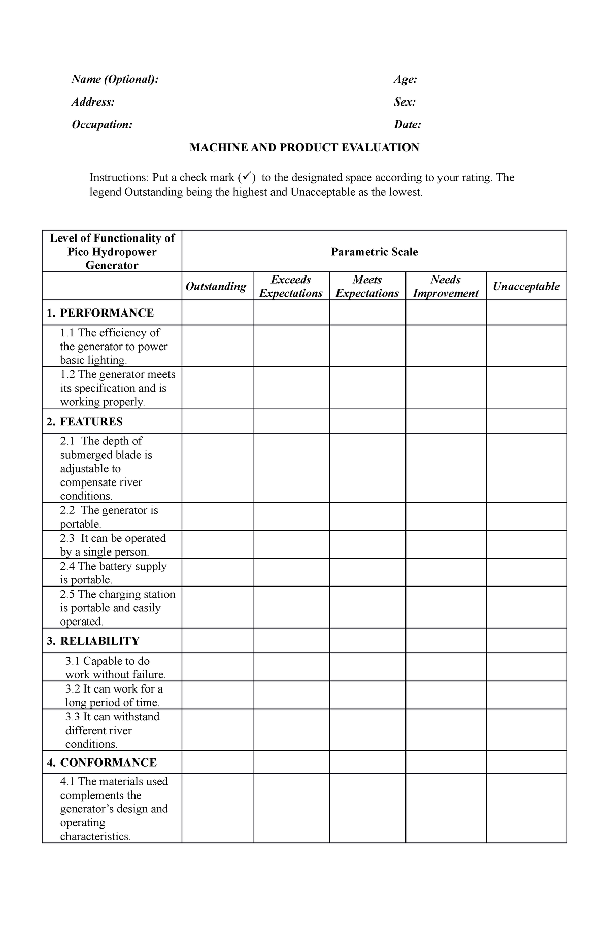 Survey-Questionnaire - Name (Optional): Age: Address: Sex: Occupation ...