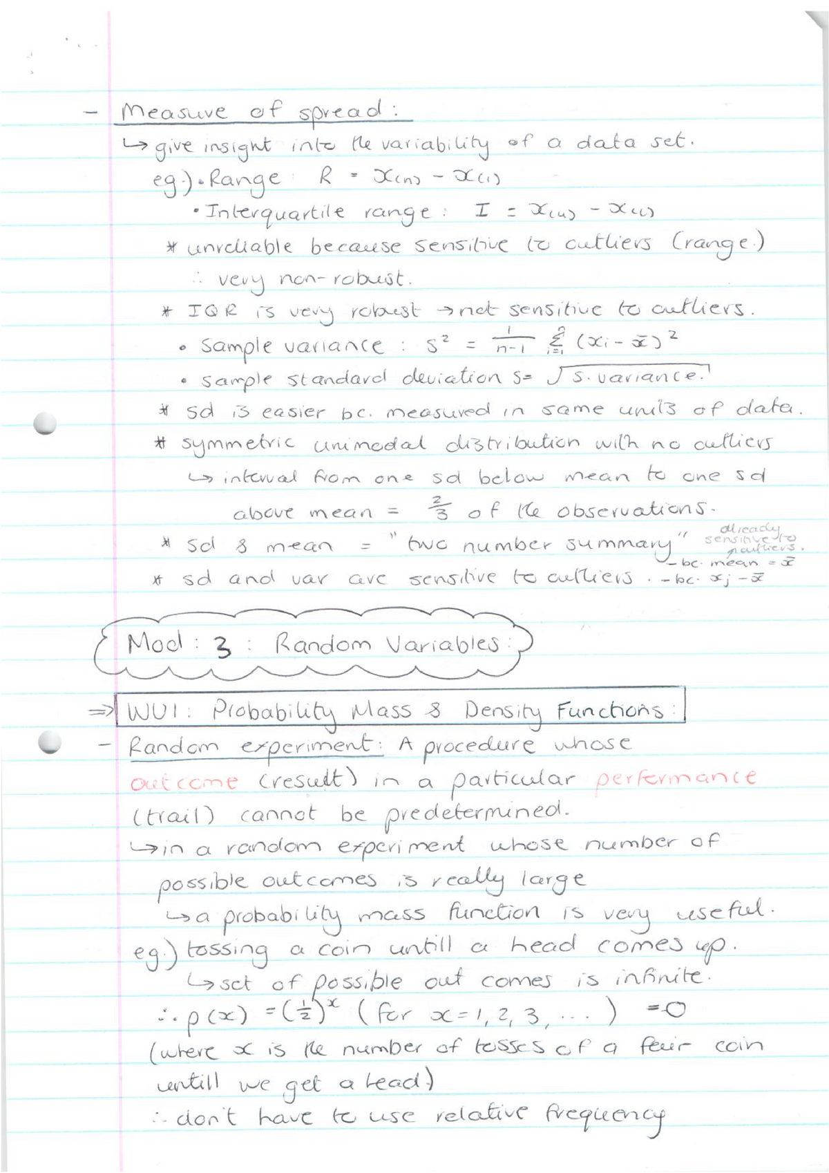 STATISTICS NOTES - STA1006 - Studocu