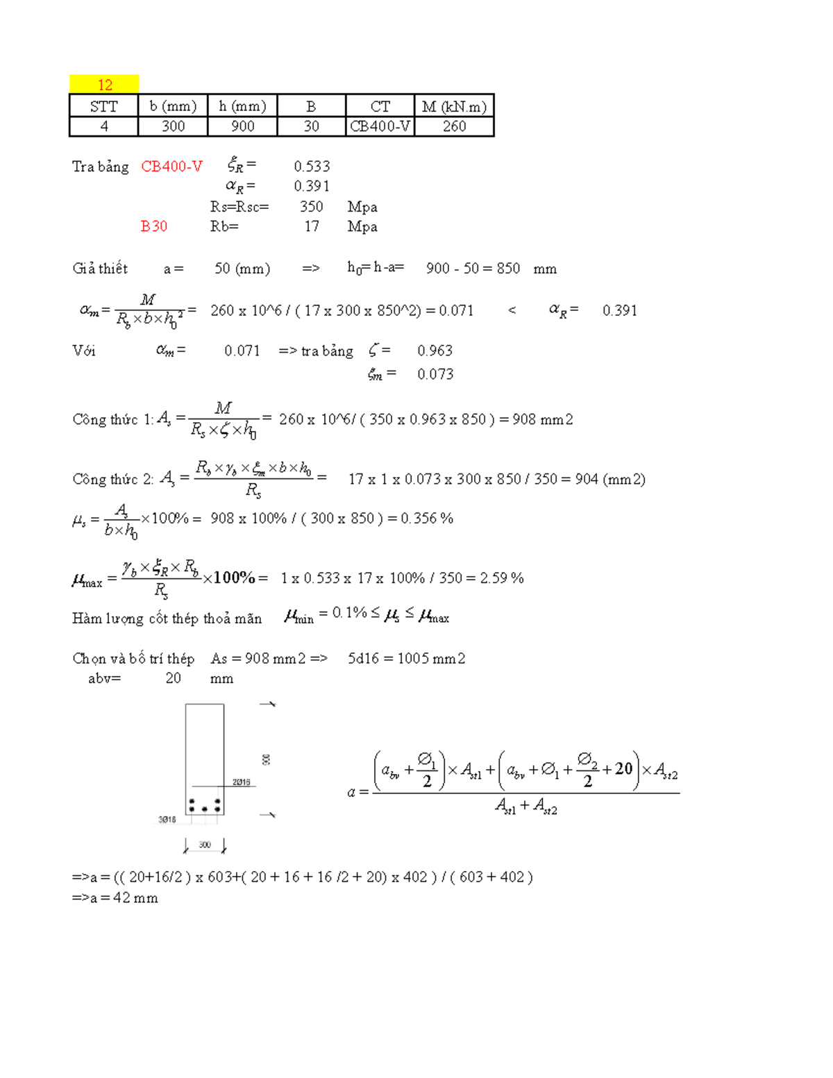 Mặt bằng mái nhà ở - STT b (mm) h (mm) B CT M (kN) 4 300 900 30 CB400-V ...