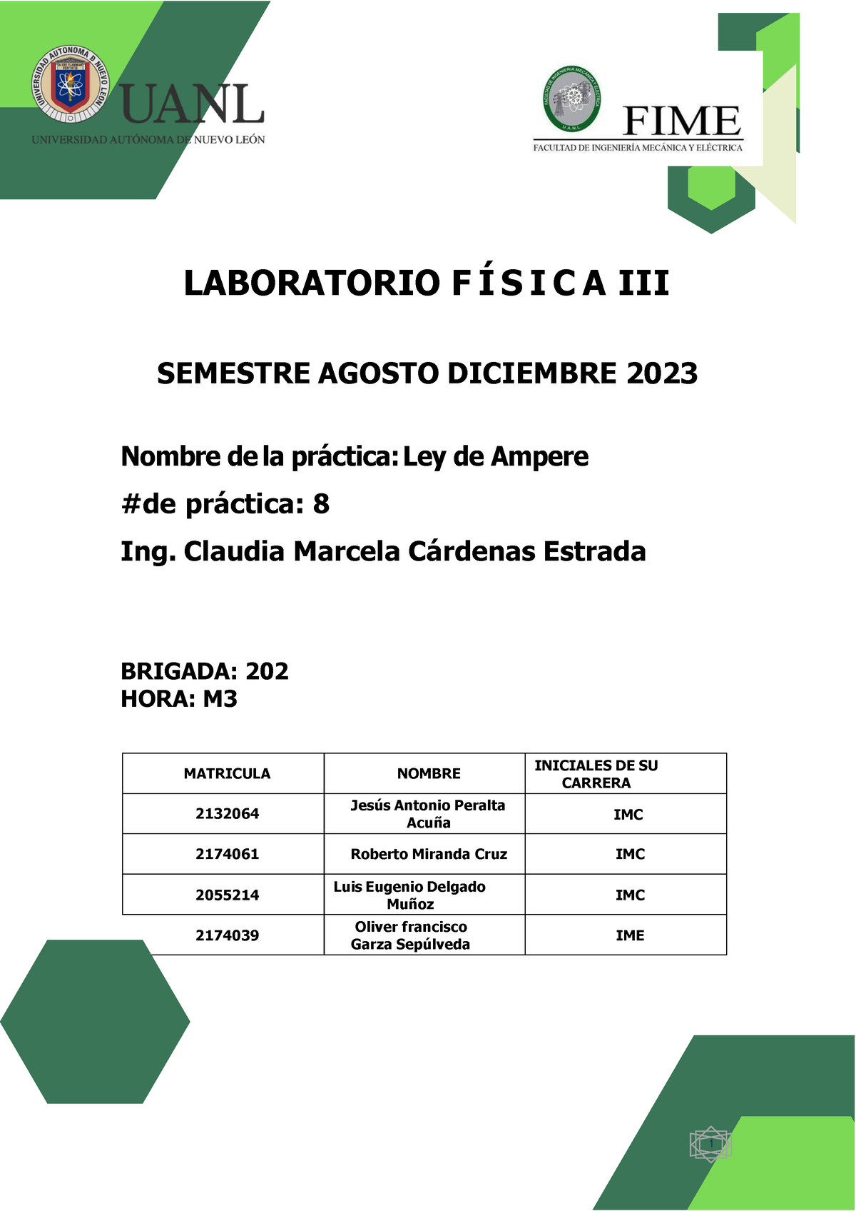 Lab Fisica 3 Practica 8 - Práctica 8 - LABORATORIO F Í S I C A III ...