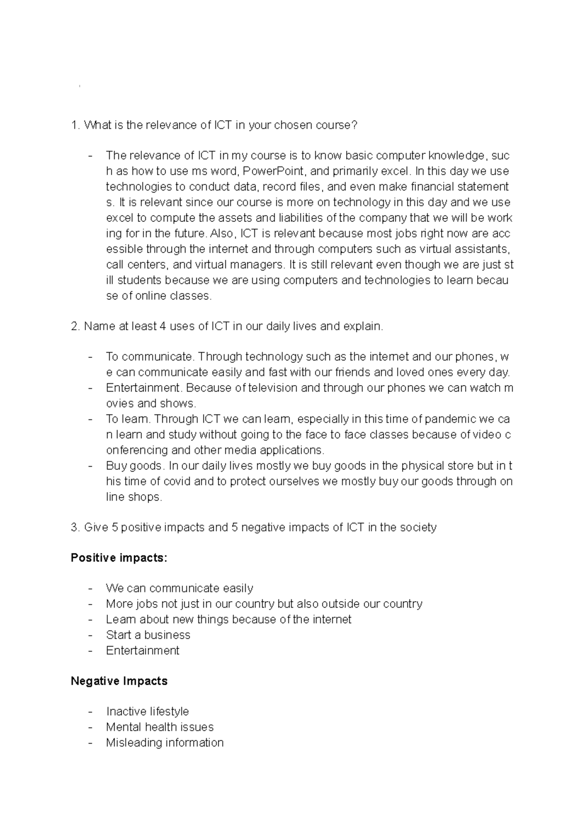 ict-assignment-1-what-is-the-relevance-of-ict-in-your-chosen-course