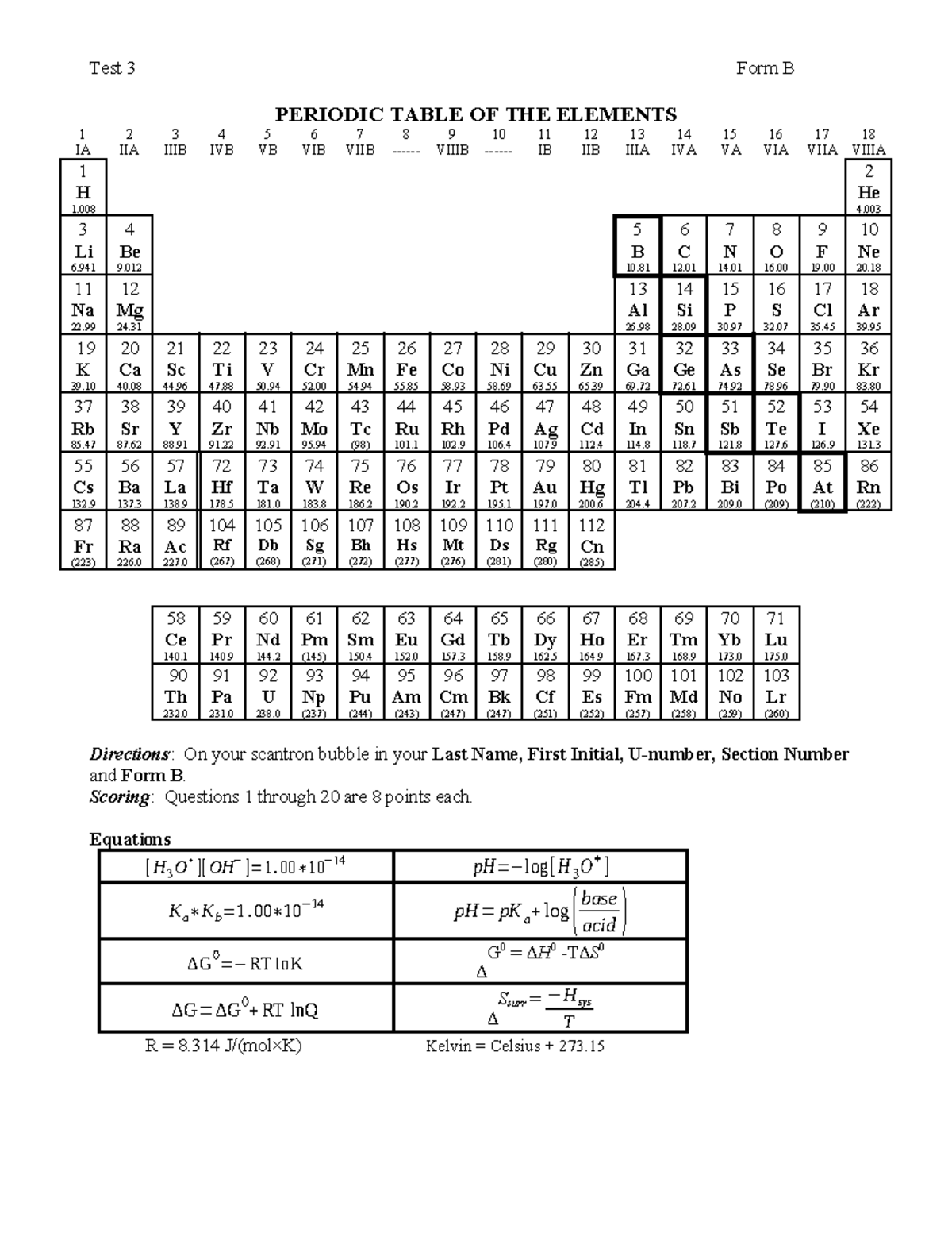 Test+3+Form+B copy - practice problems. i am not sure if my answers ...