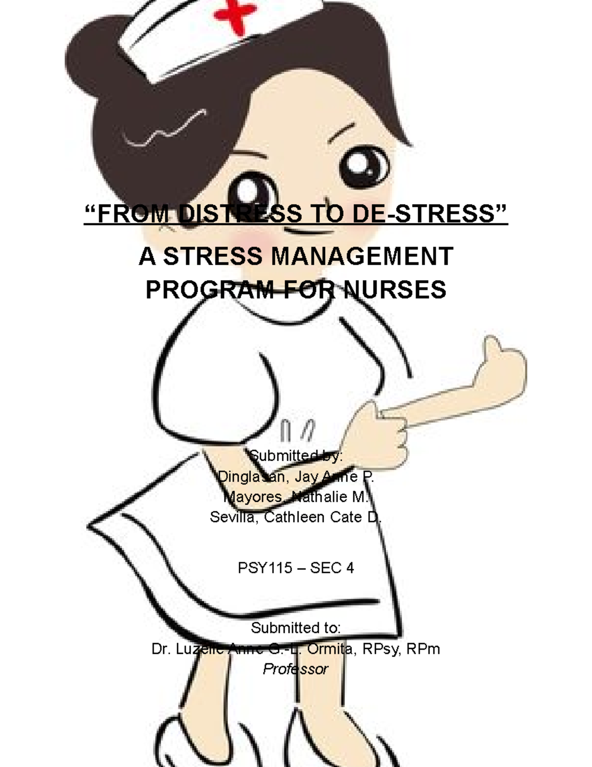 Stress-Program - “FROM DISTRESS TO DE-STRESS” A STRESS MANAGEMENT ...