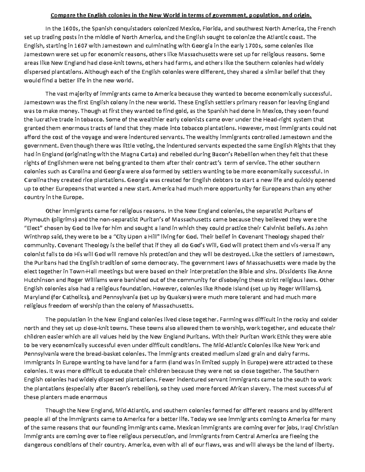 long-essay-1-example-written-by-mike-buffmire-compare-the-english-colonies-in-the-new-world