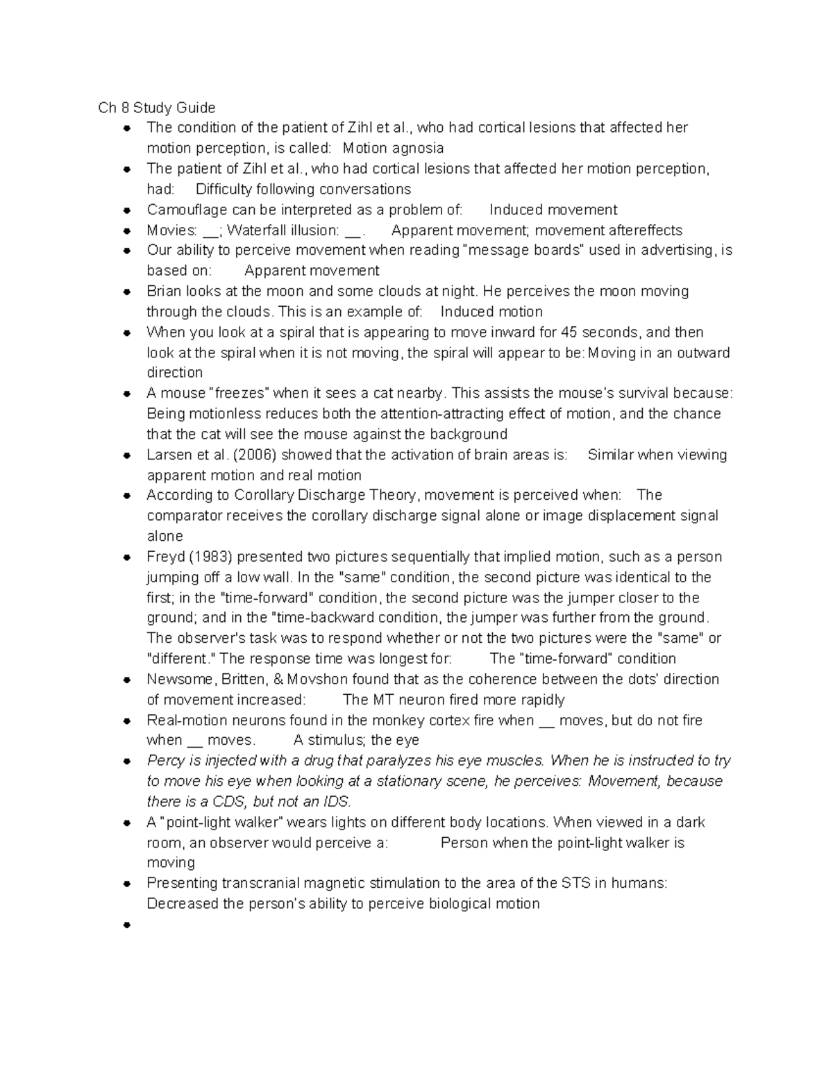 Ch 8 Study Guide and Vocabulary Questions - Ch 8 Study Guide The ...