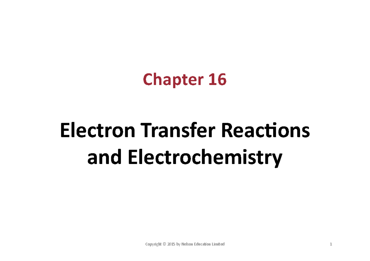 11 10 22 CHEM1001 - Properties And Energetics - Chapter 16 Electron ...