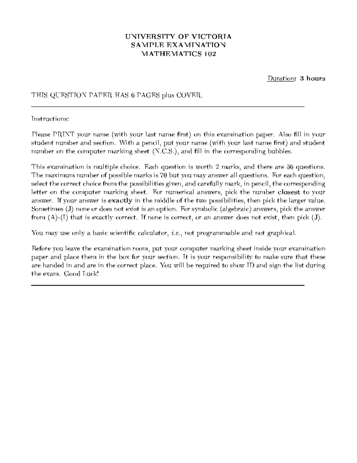 Exam 2011, questions and answers - ! "# $ - Studocu