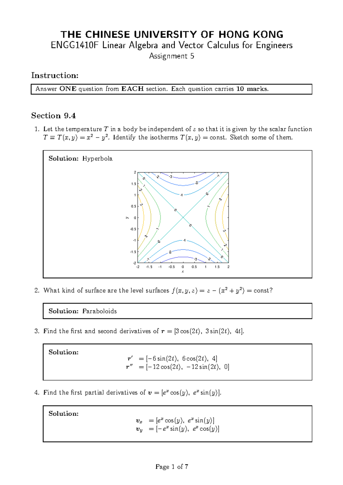 solution-of-assignment-5-the-chinese-university-of-hong-kong