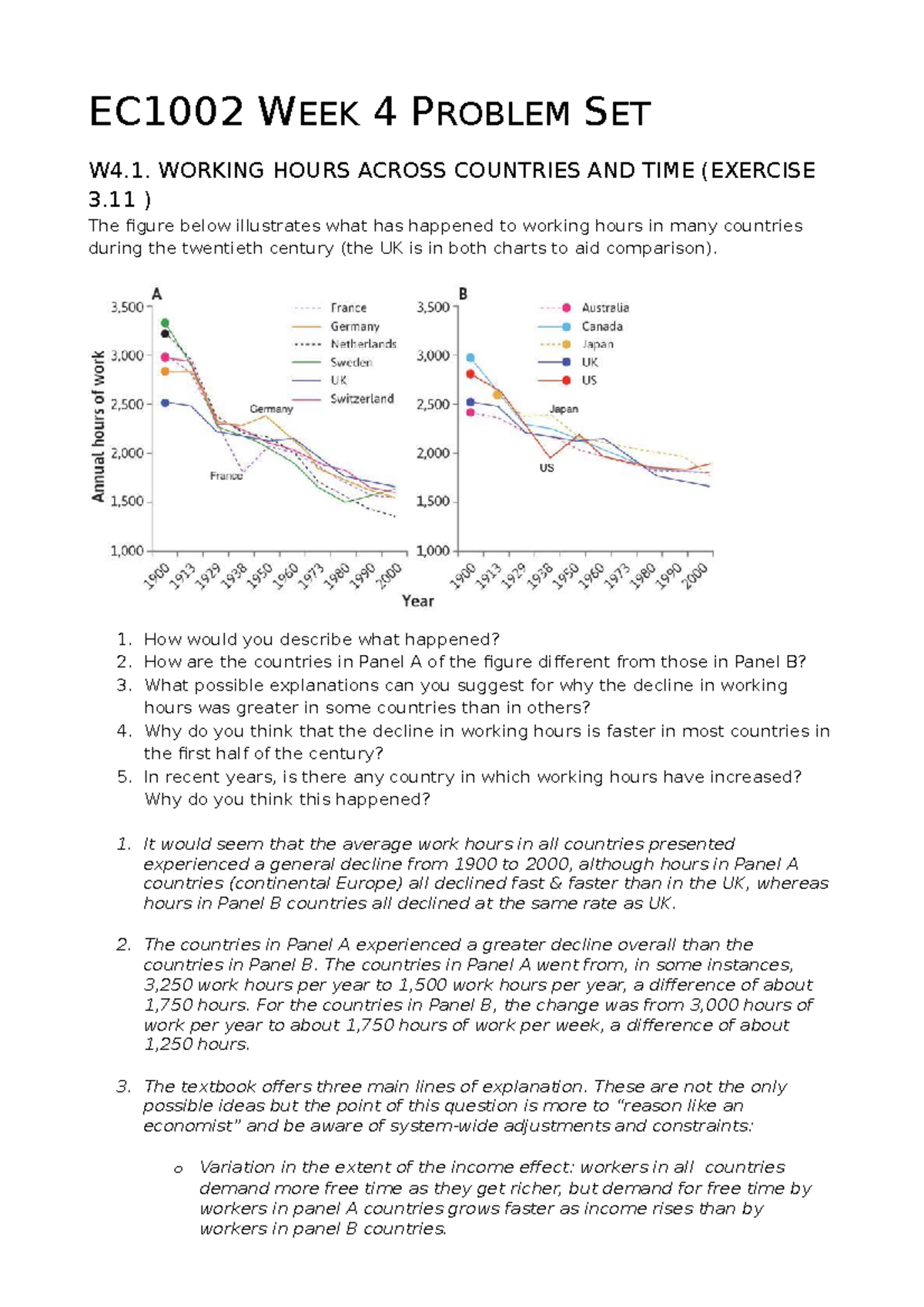 EC1002 Week 4 Tutorial Solutions - EC1002 WEEK 4 PROBLEM SET W4 ...