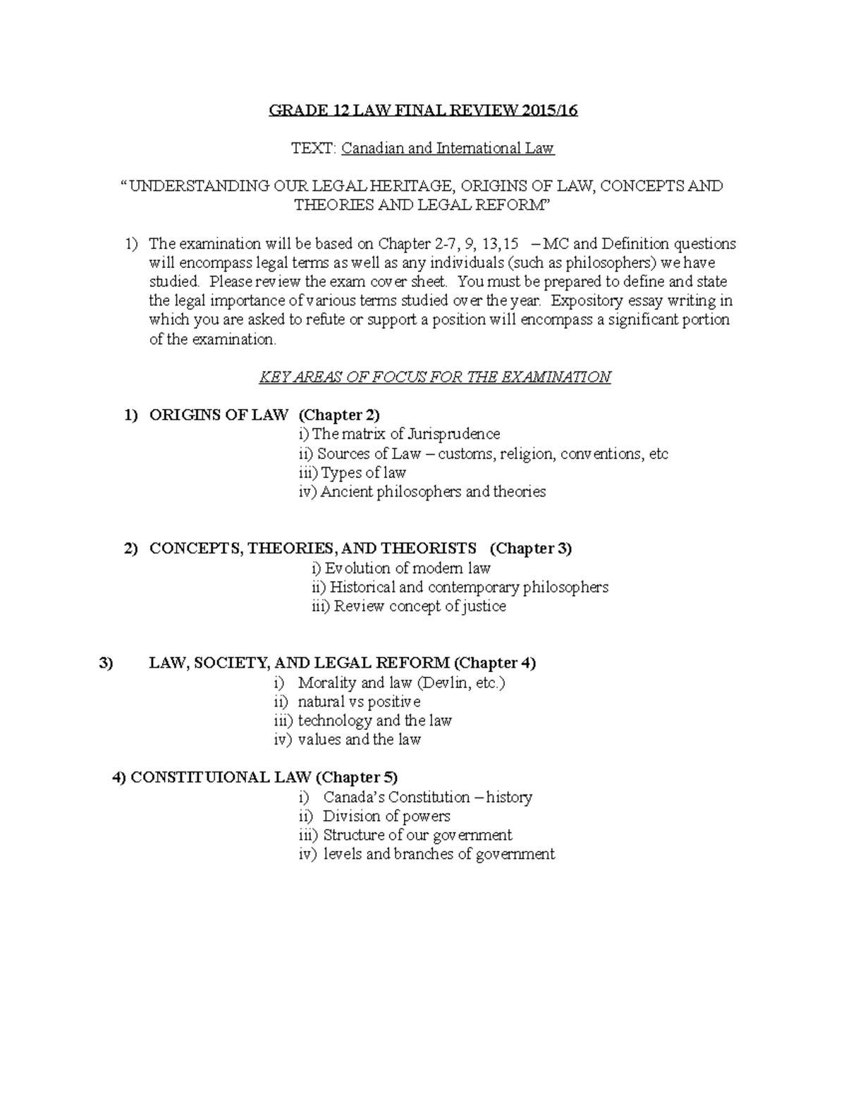 grade 12 law assignments