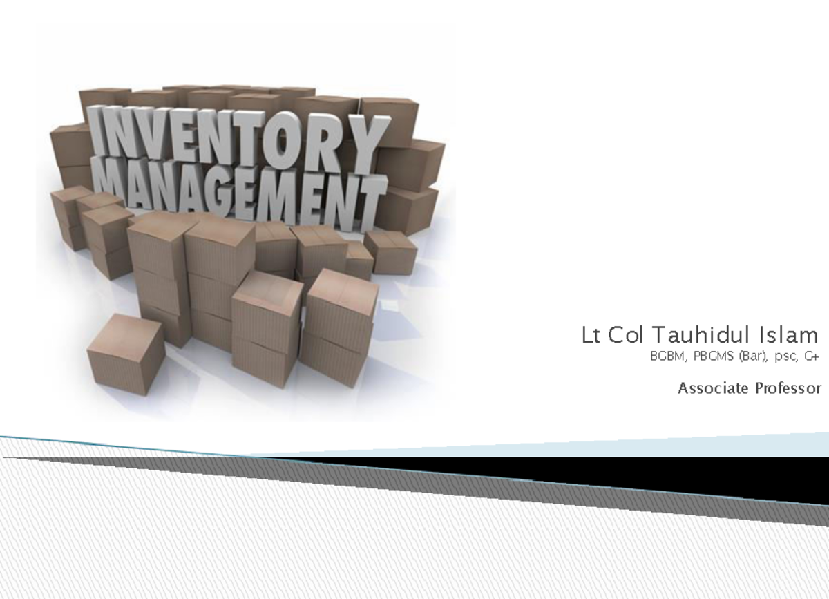 Inventory Management - Class Notes - Warning: TT: undefined function ...