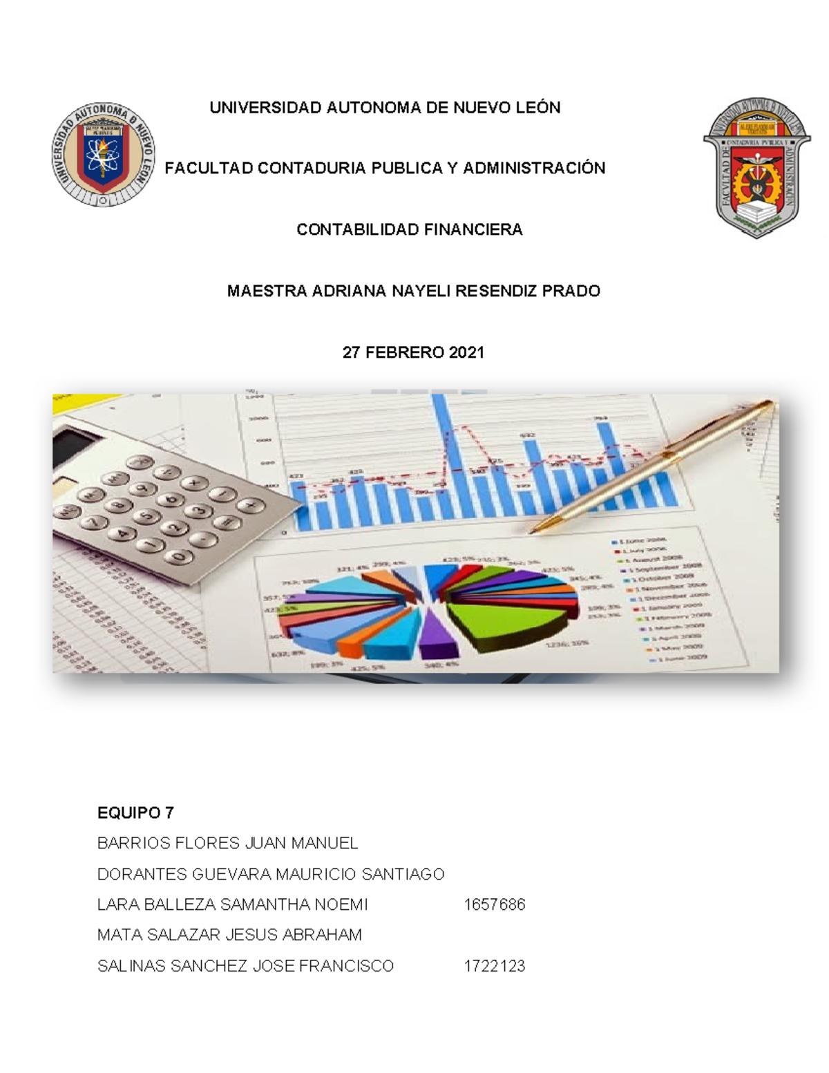 Evidencia 1 Equipo 7 1 - wdsw - UNIVERSIDAD AUTONOMA DE NUEVO LEÓN ...