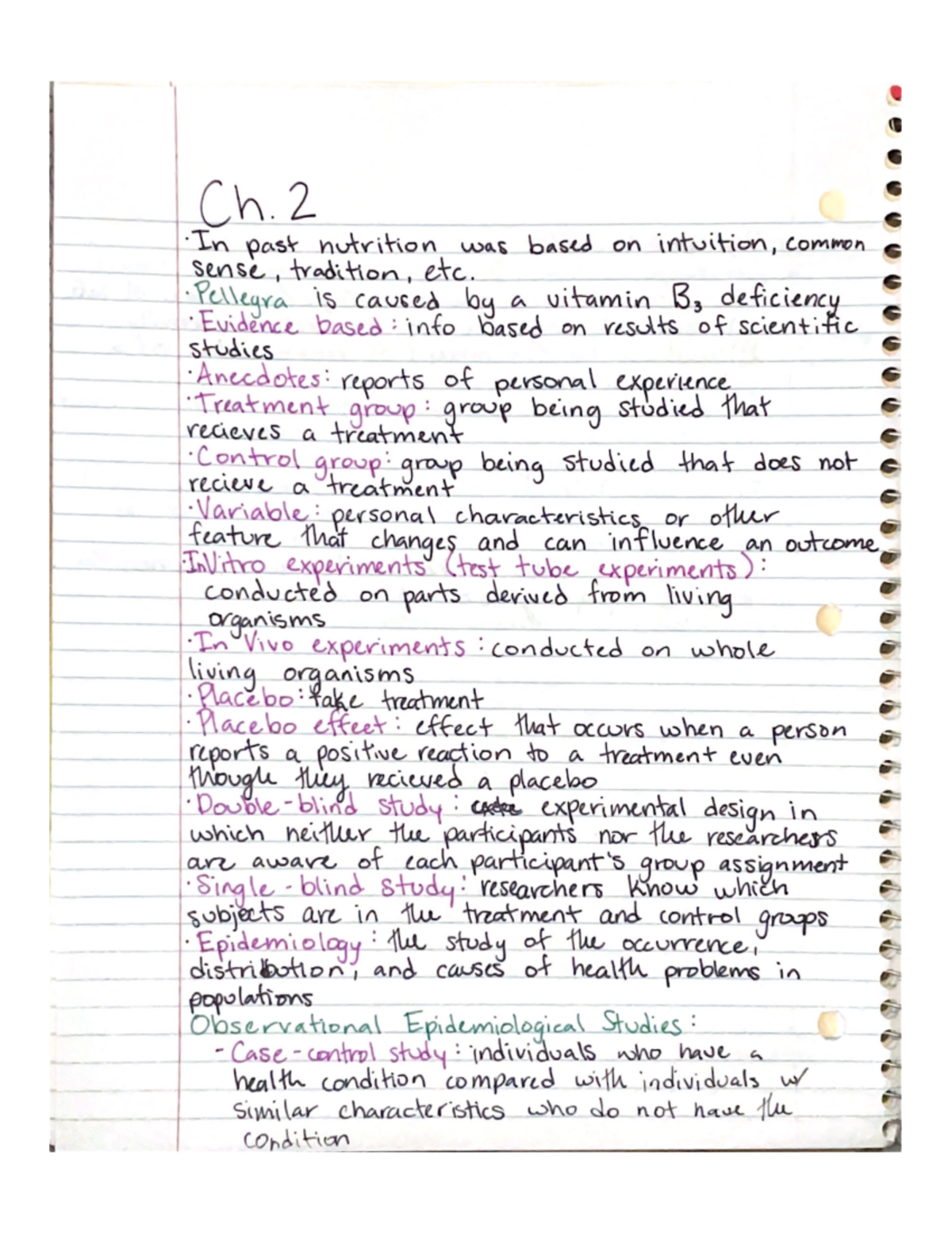 Chapter 2 Nutrition Notes - NFSC 100 - Studocu