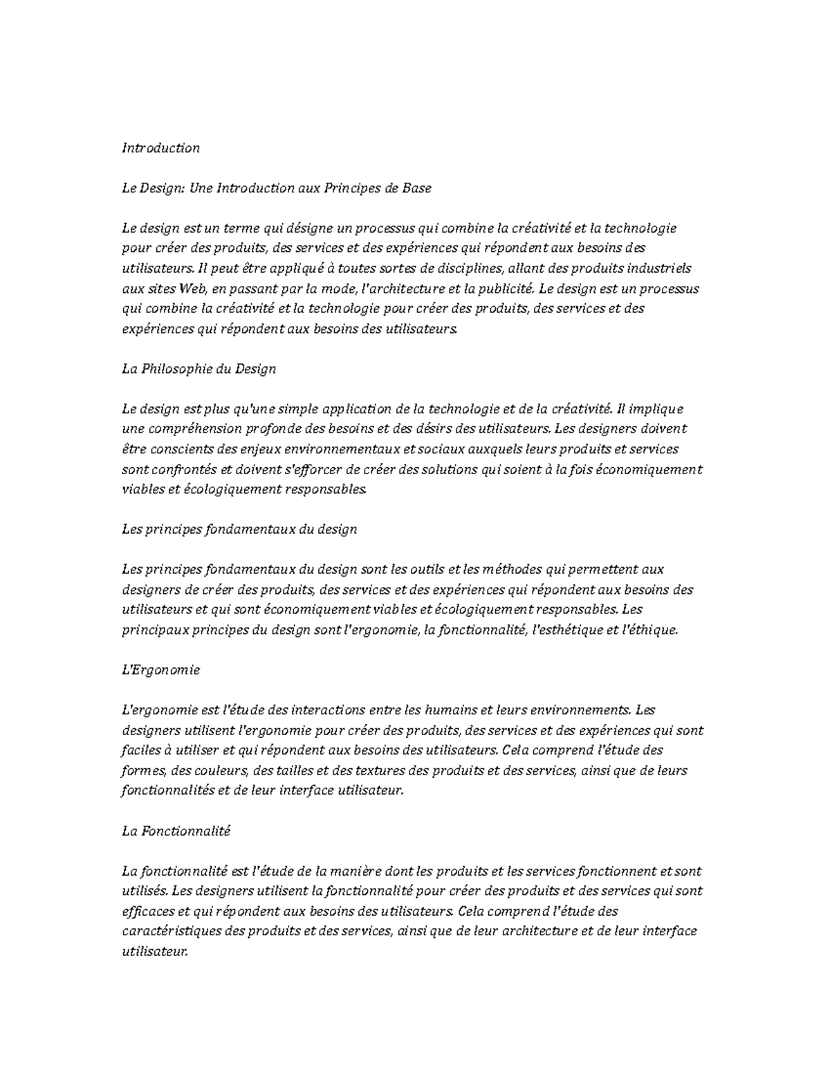 Design Study Notes - Introduction Le Design: Une Introduction aux ...