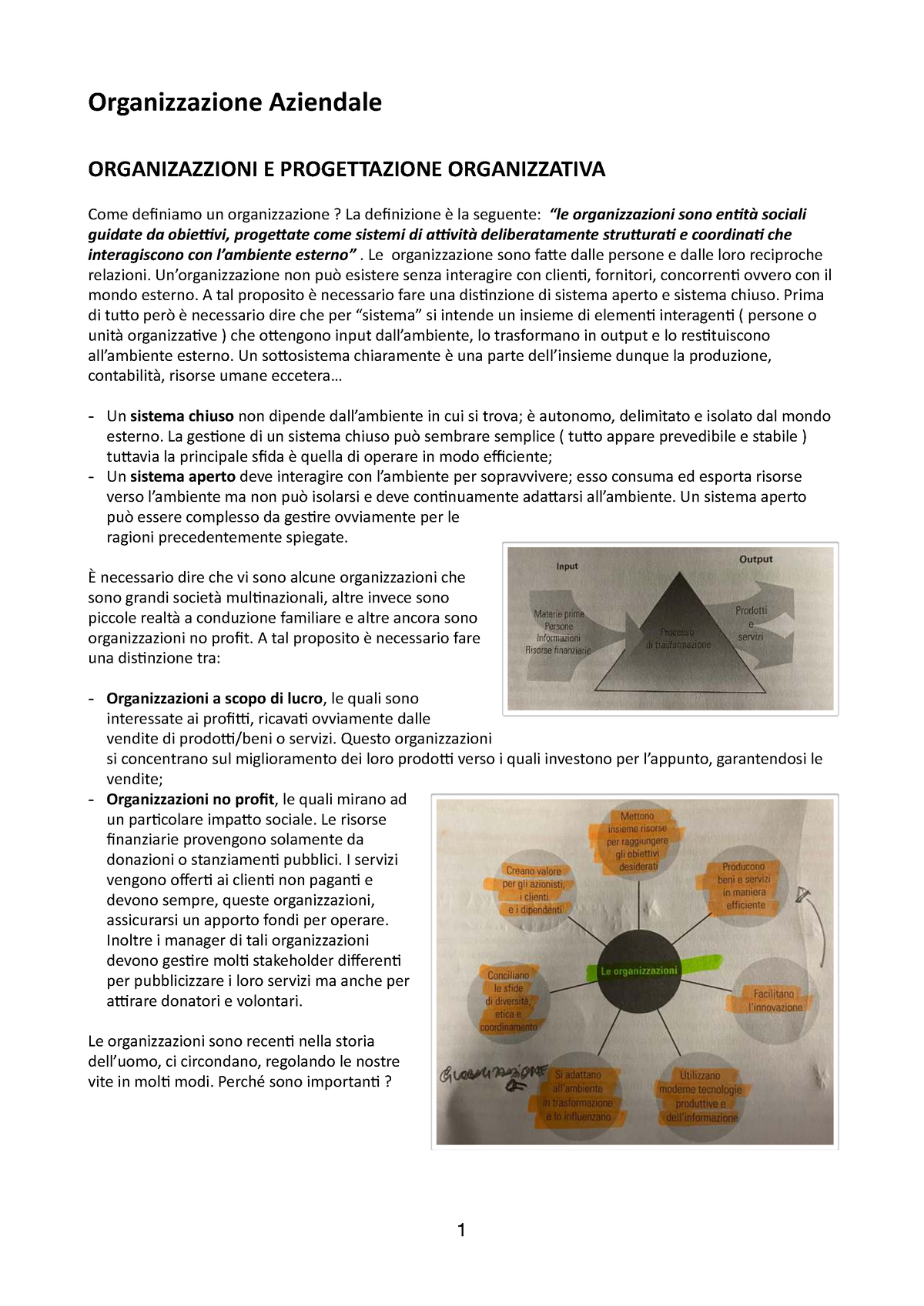 Organizzazione-aziendale - Organizzazione Aziendale ORGANIZAZZIONI E ...