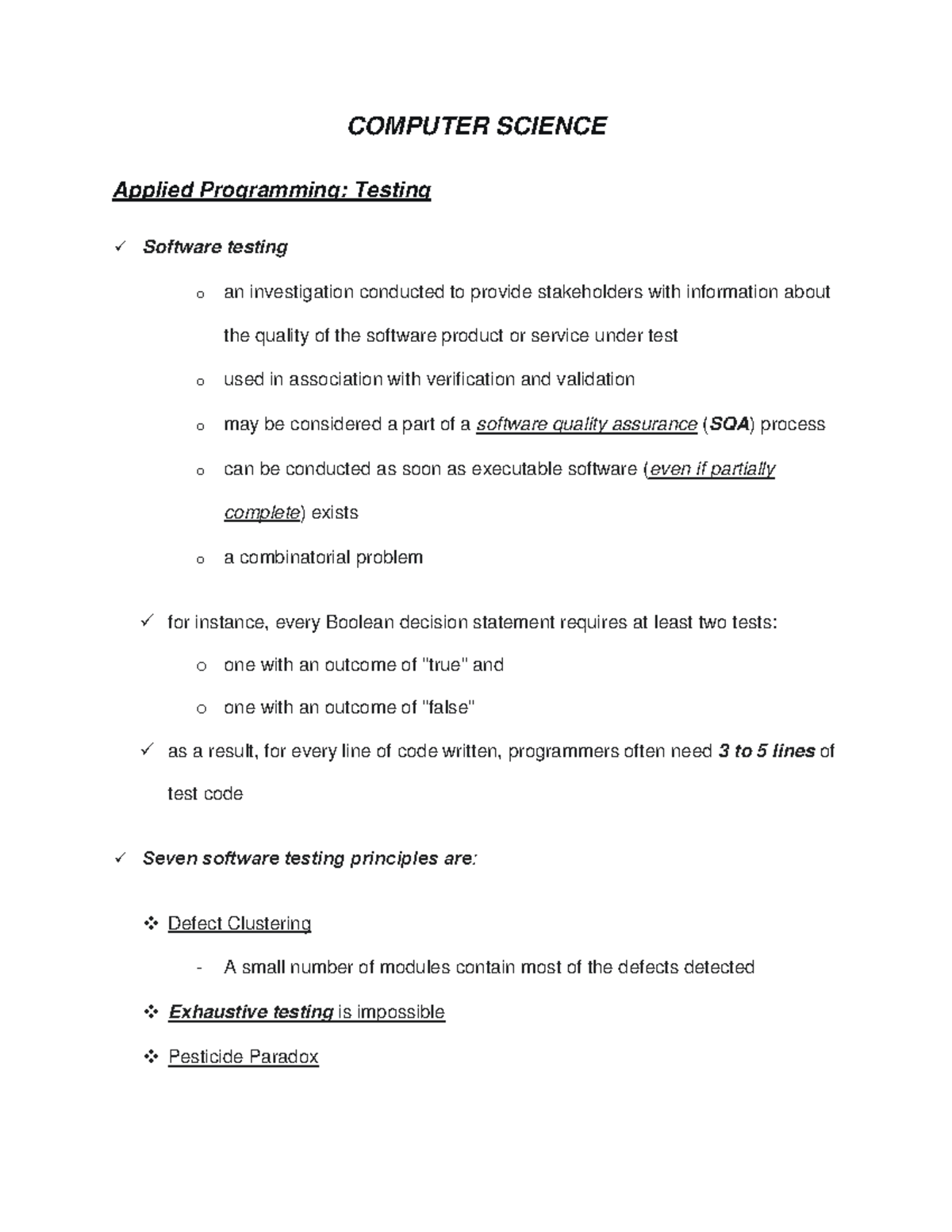 Format Check Example Computer Science
