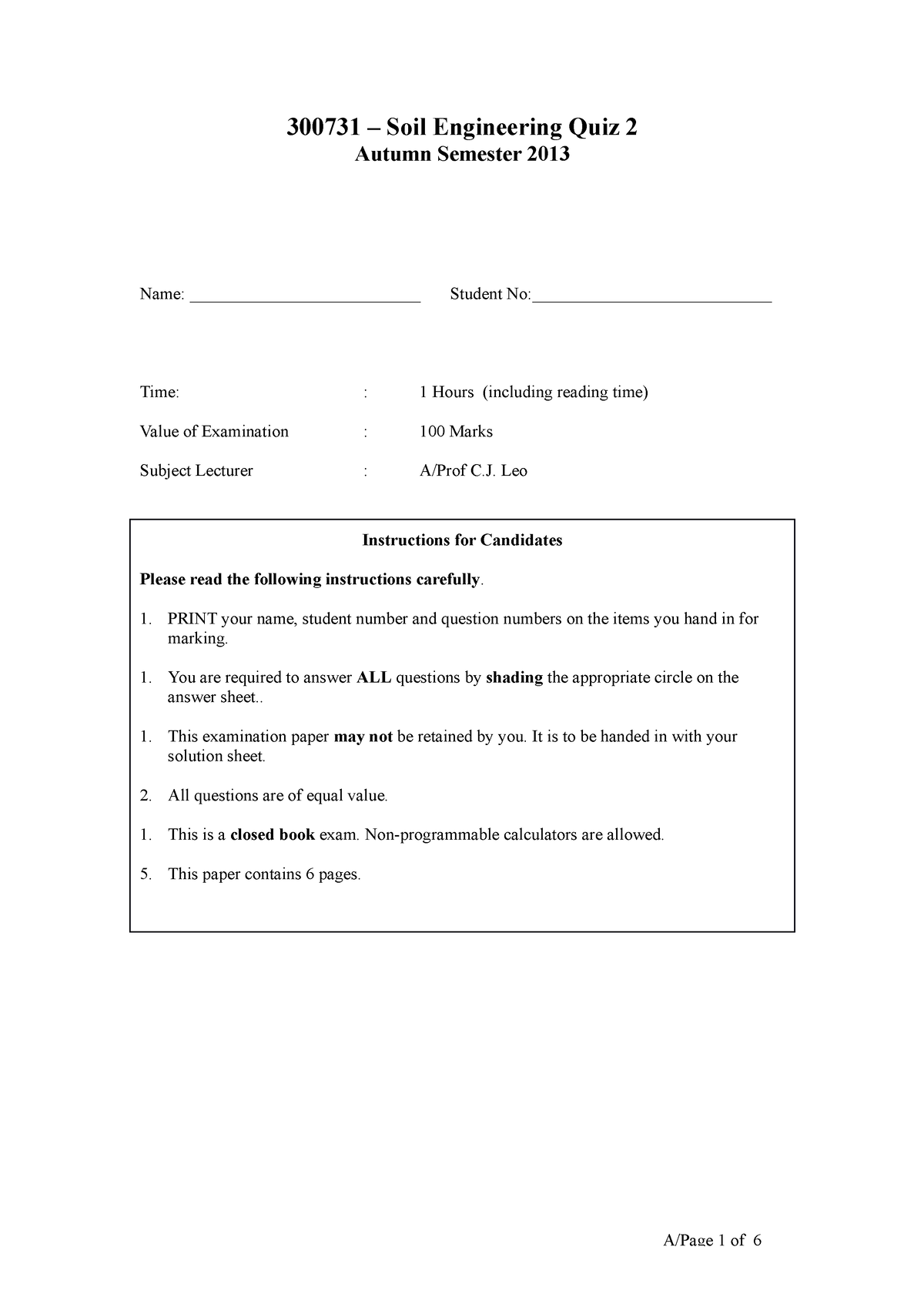 section 2 quiz case study soil