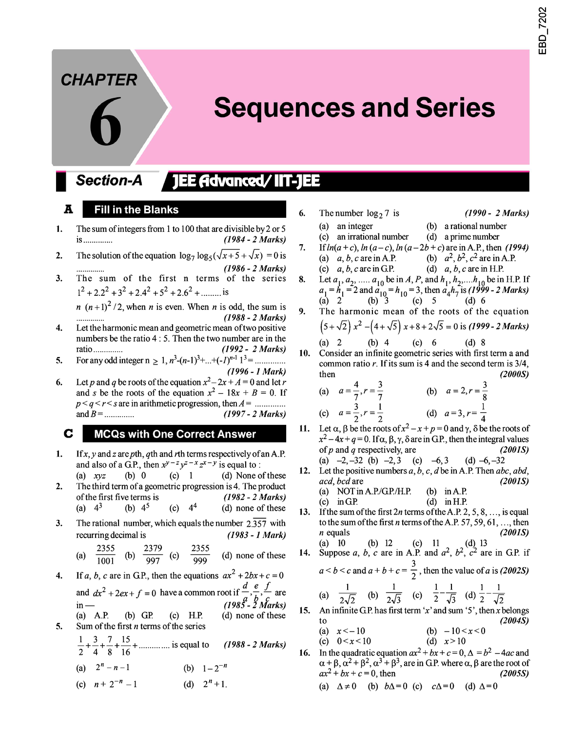 Sequence And Series - B Tech - Studocu