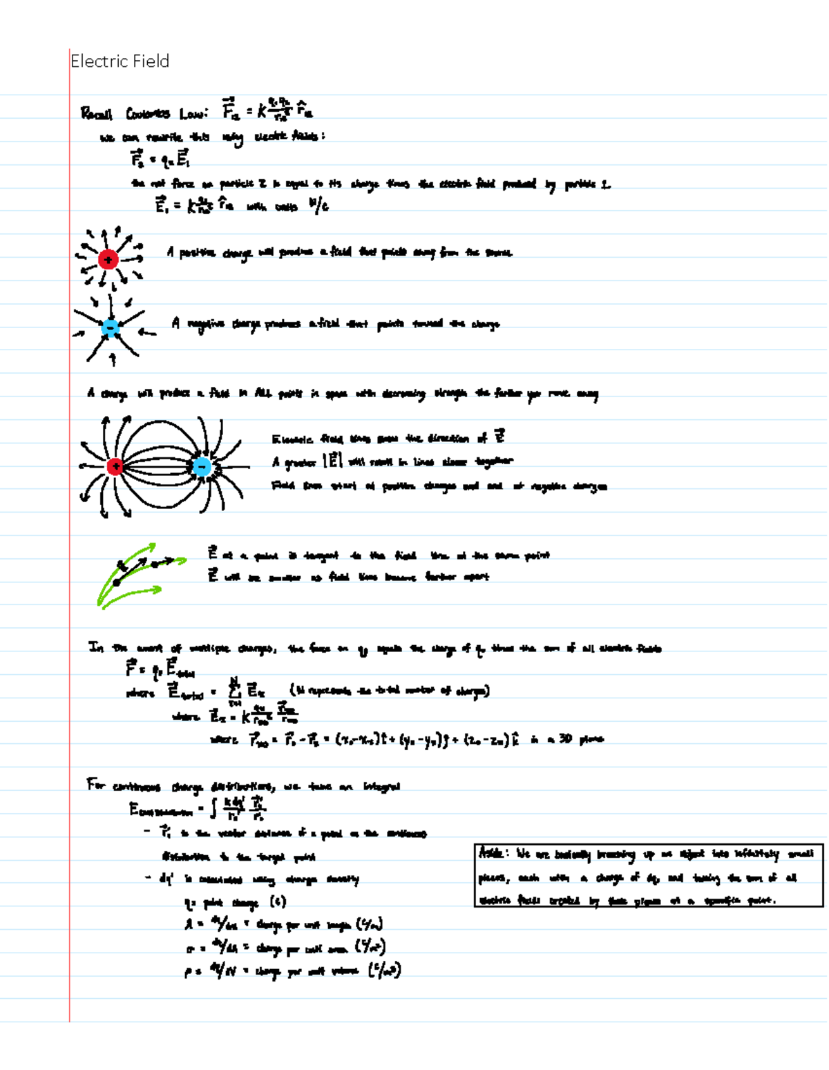 Electric Field - PHYS 1200 - Studocu