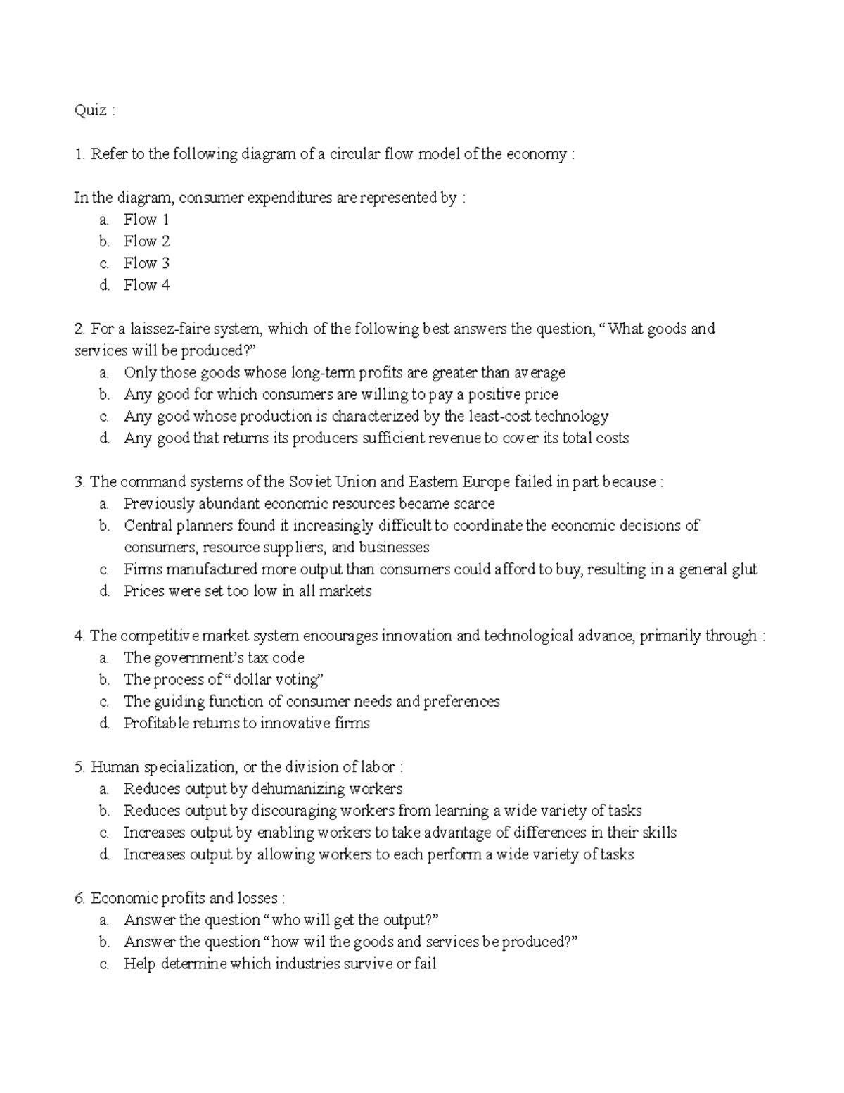 ECON102 - Chapter 2 Quiz, Answers - Quiz : Refer to the following ...