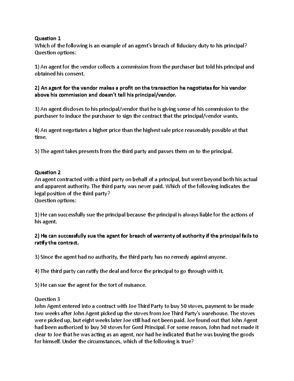 Blaw ch 10 questions - BLAW 3100 - BCIT - Studocu