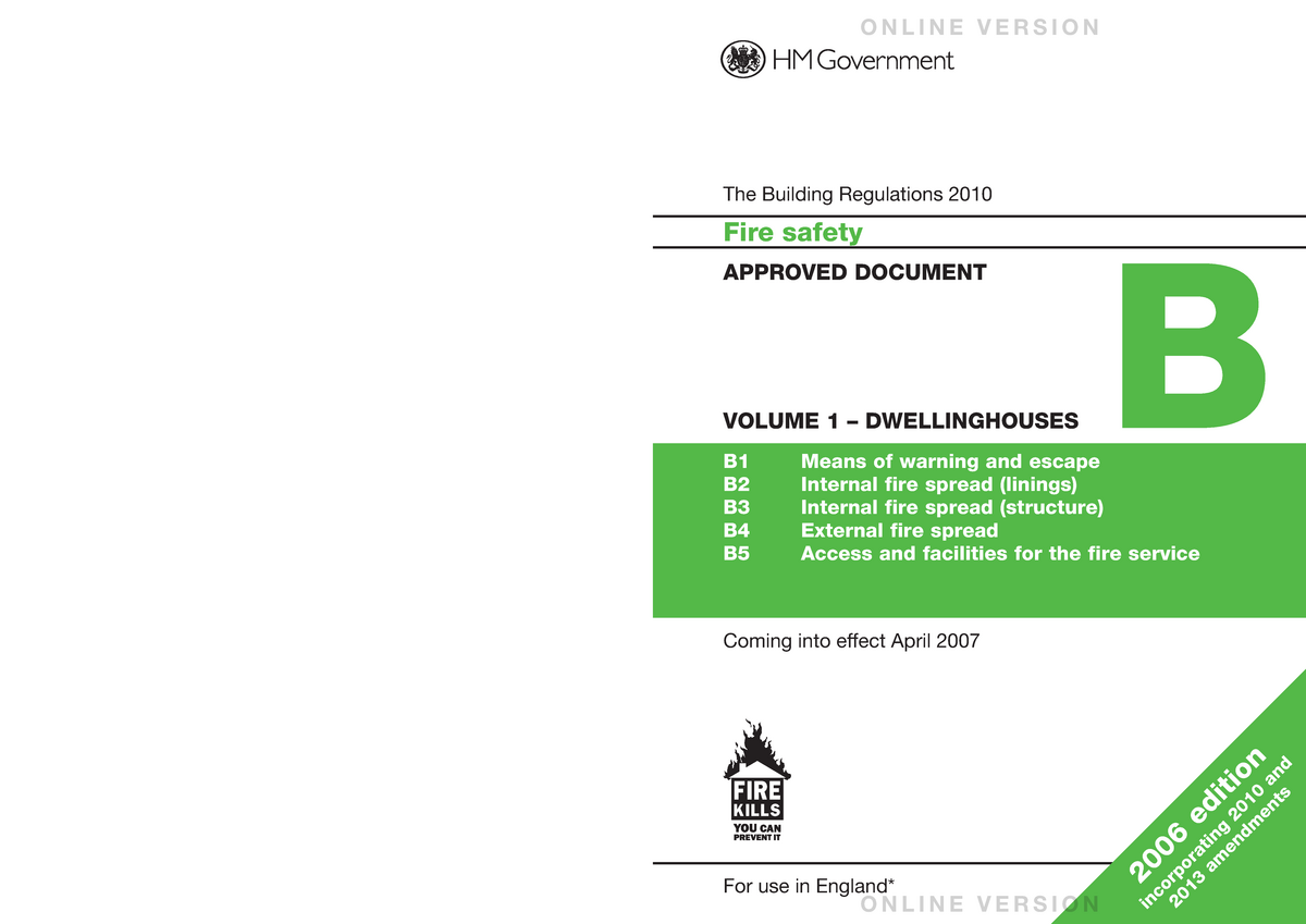 BR PDF AD B1 2013 (Part B) - ####### The Building Regulations 2010 ...