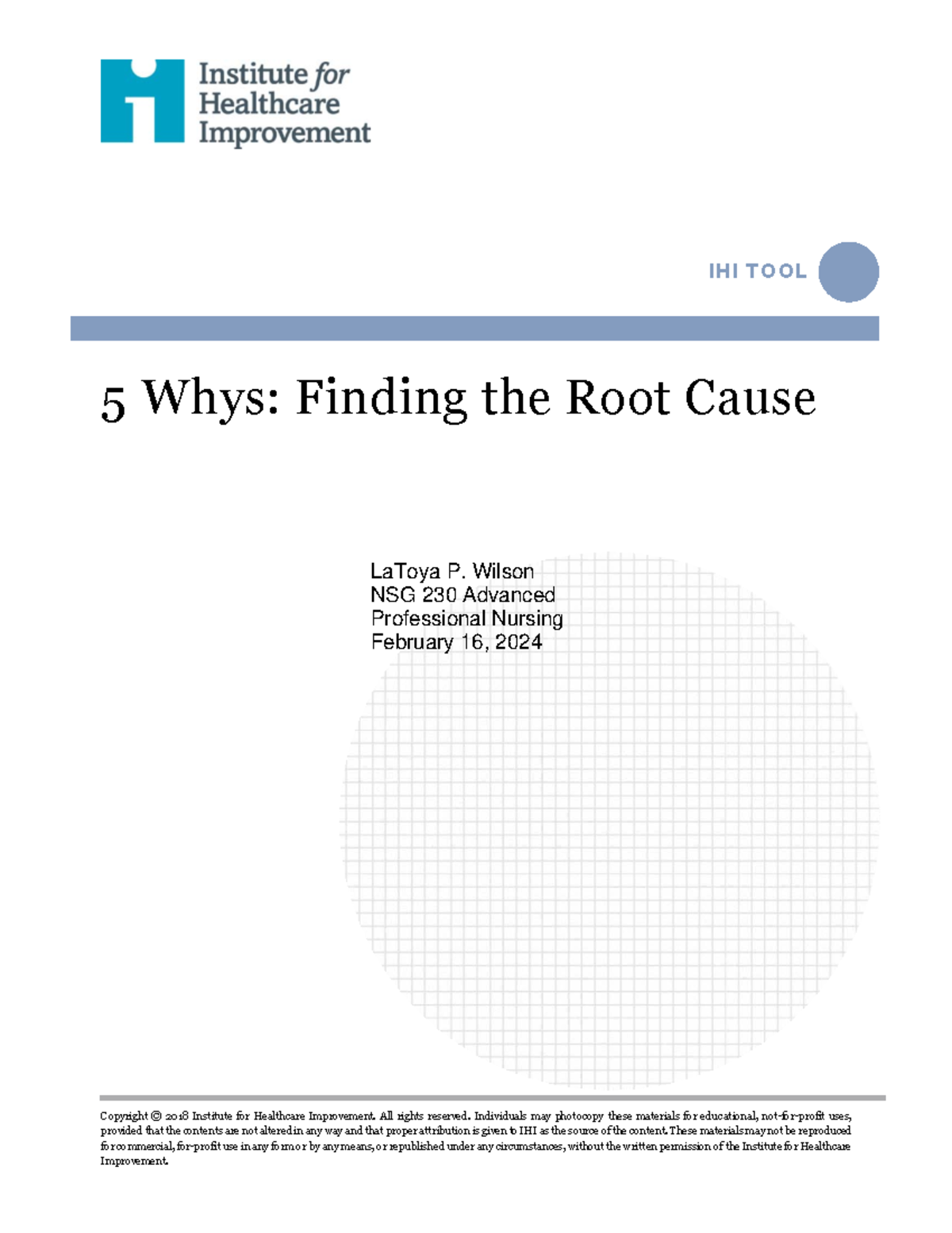 Nsg 230 5 whys finding the root cause completed 5 whys finding the
