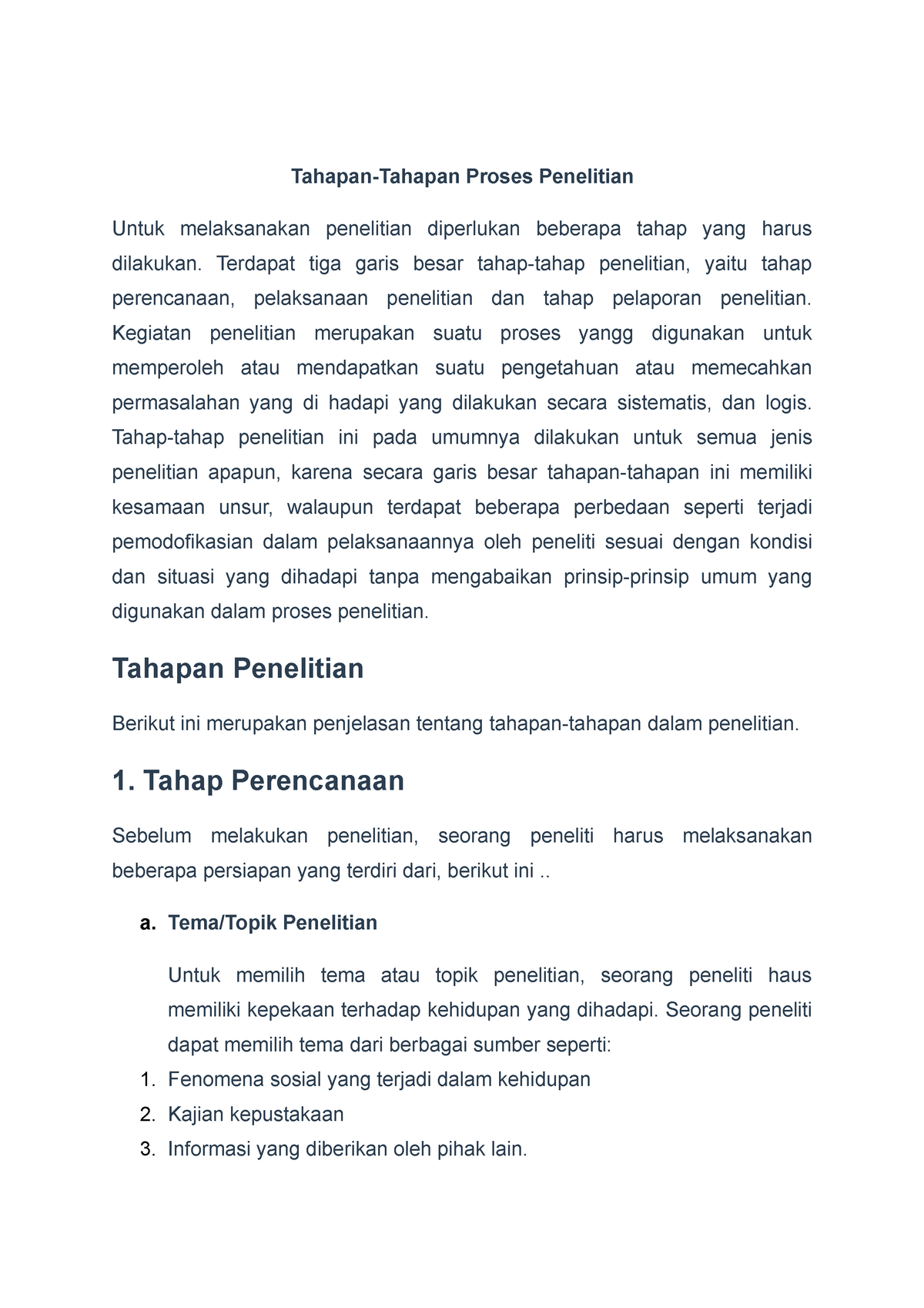 Tahapan-tahapan Proses Penelitian - Tahapan-Tahapan Proses Penelitian ...