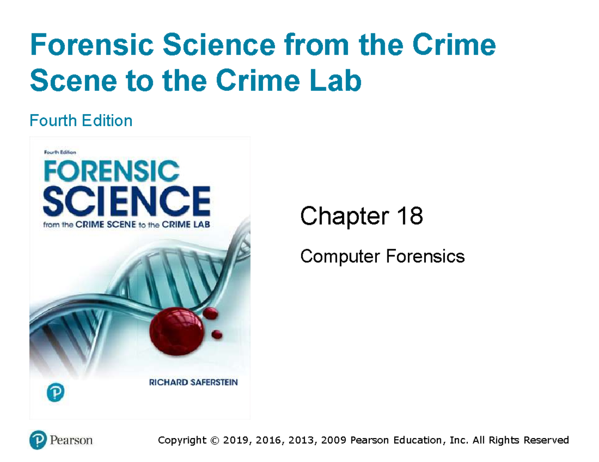 Chapter18pdfff Forensic Science from the Crime Scene to the Crime Lab Fourth Edition Chapter