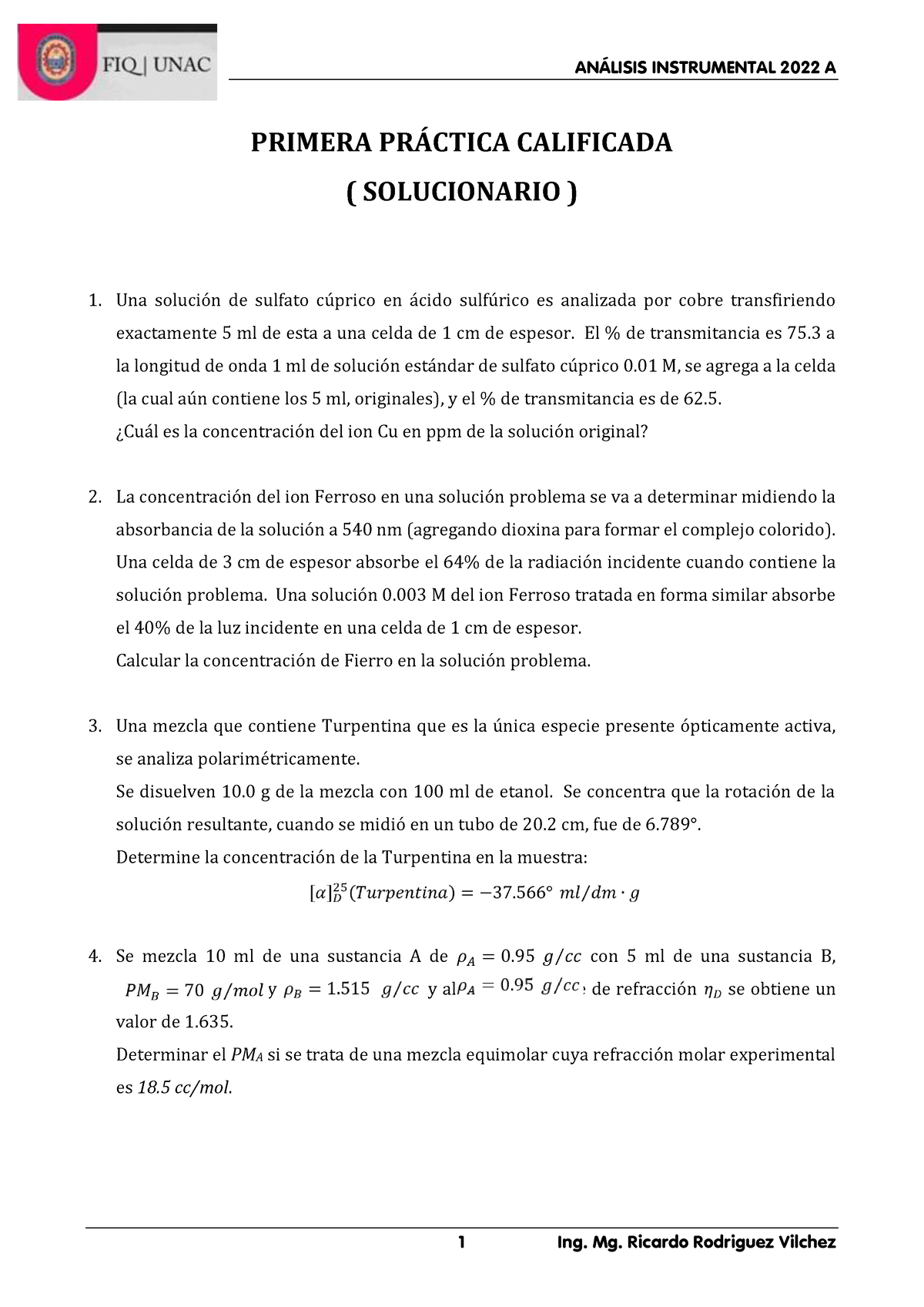 1. Solucionario Primera Práctica 2022A - PRIMERA PRÁCTICA CALIFICADA ...