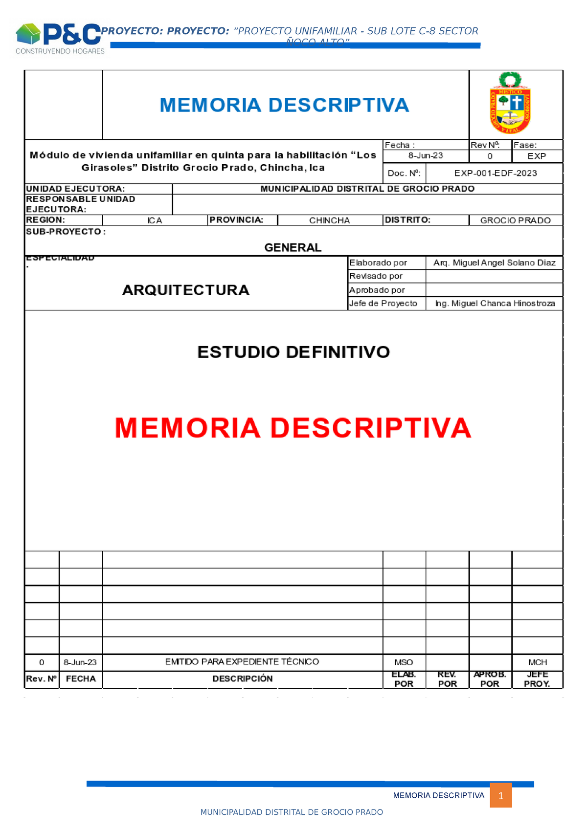 2.1. Memoria Descriptiva Arquitectura - Modulo A - MEMORIA DESCRIPTIVA ...