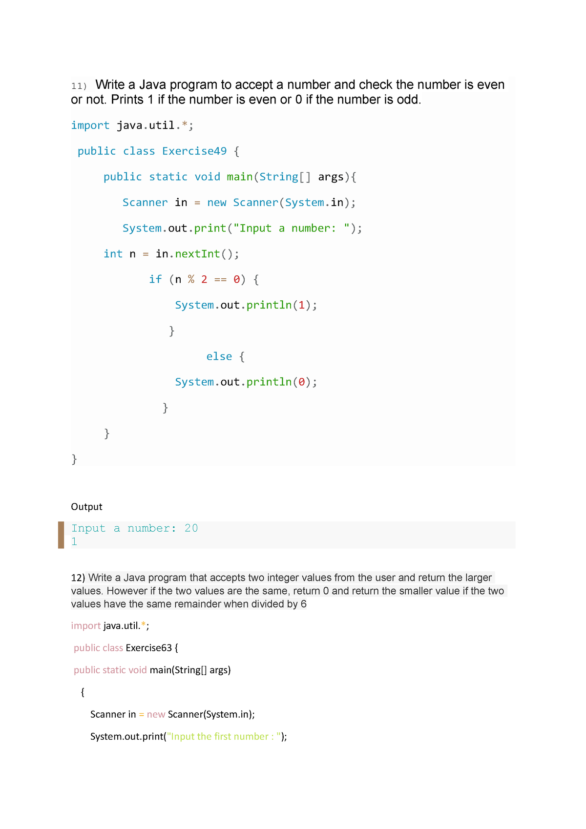 Oops Write A Java Program To Accept A Number And Check The Number