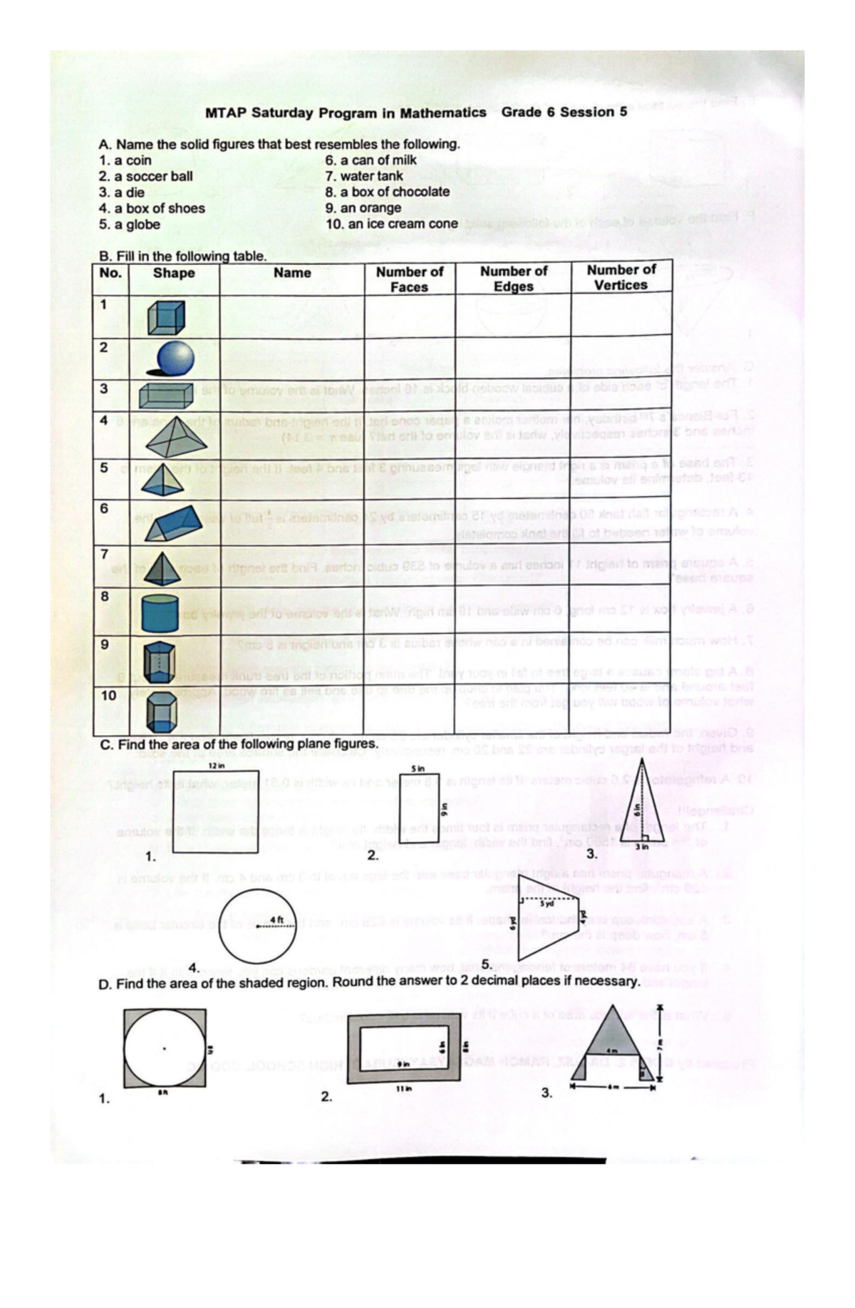 MTAP Grade 6 Session 5 - Bachelor of Secondary Education - Studocu