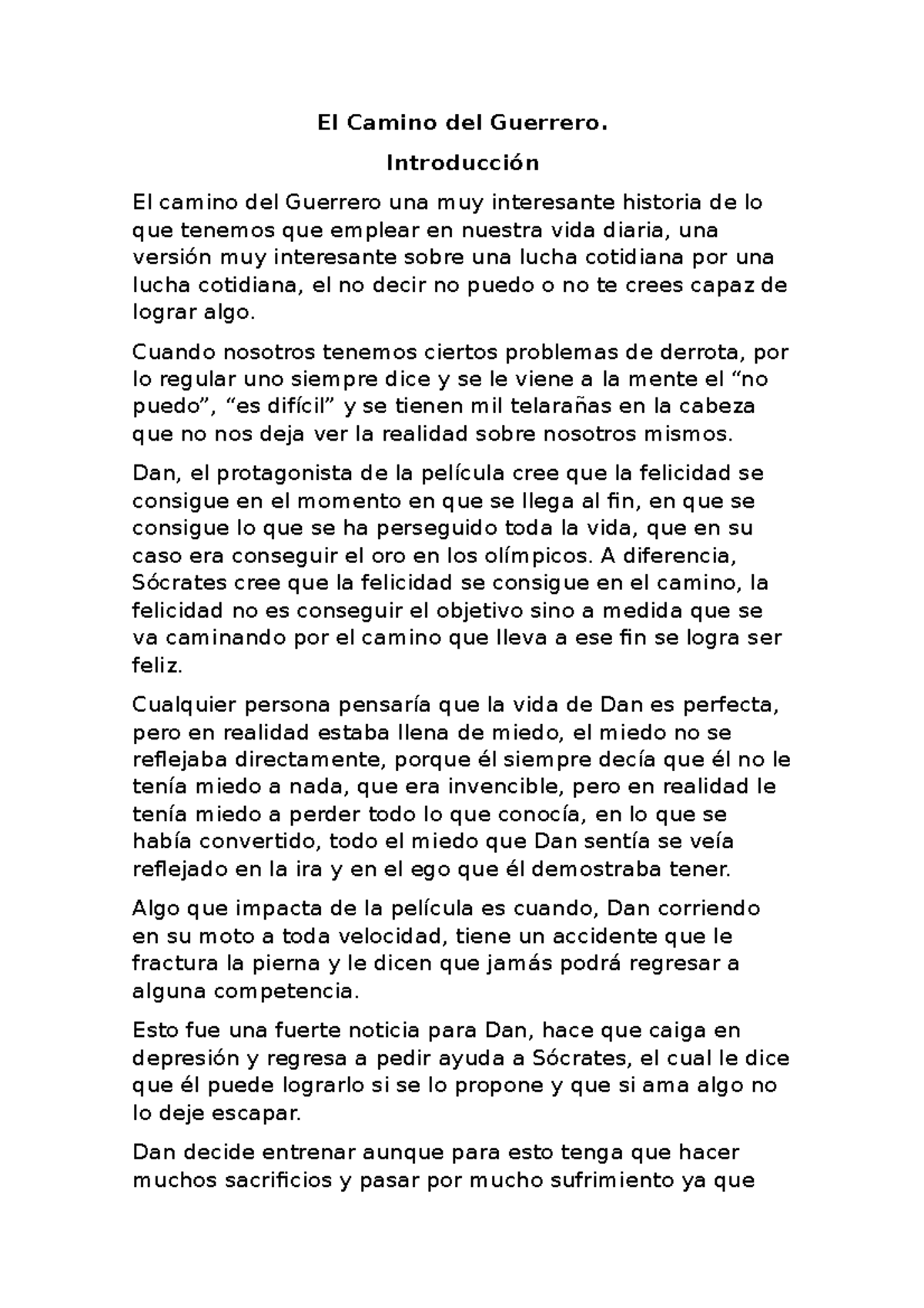 El Camino del Guerrero - Introducción El camino del Guerrero una muy ...
