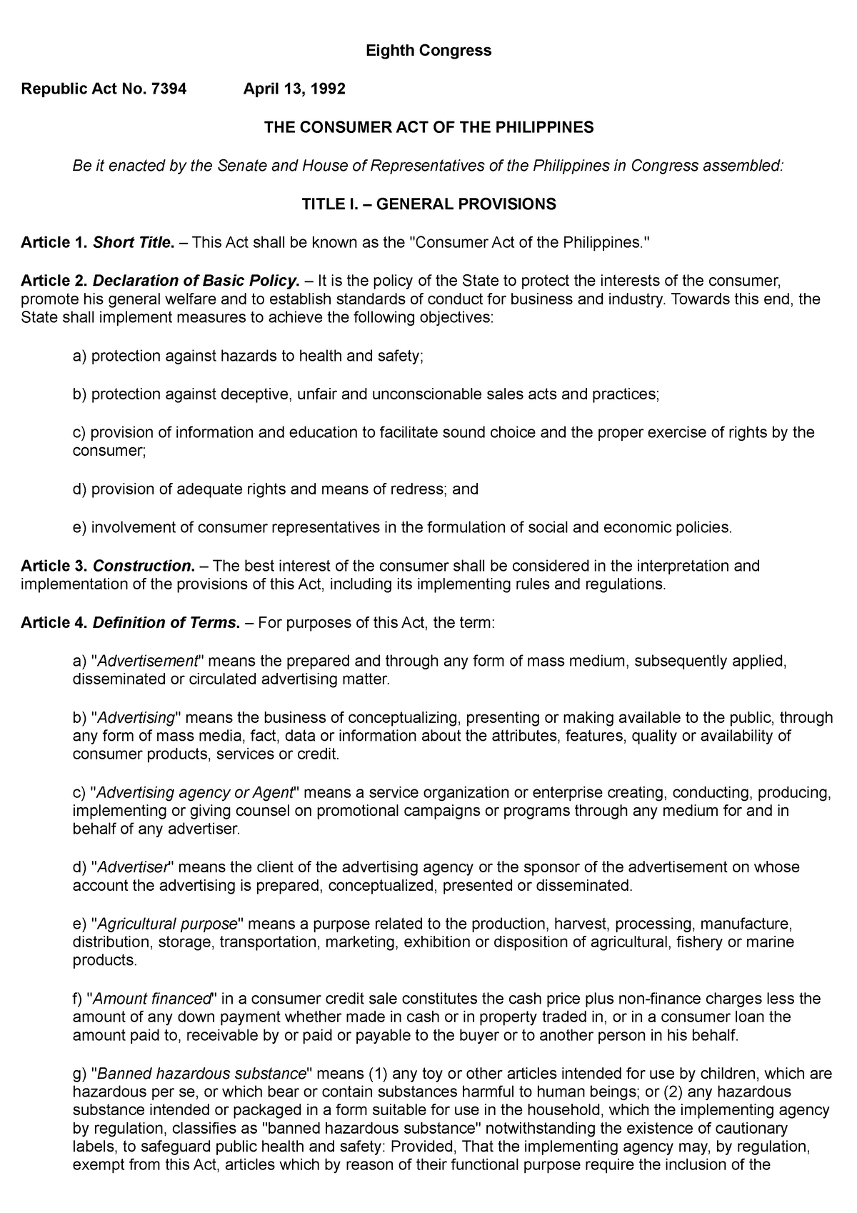 republic-act-no-7394-the-consumer-act-of-the-phils-eighth-congress