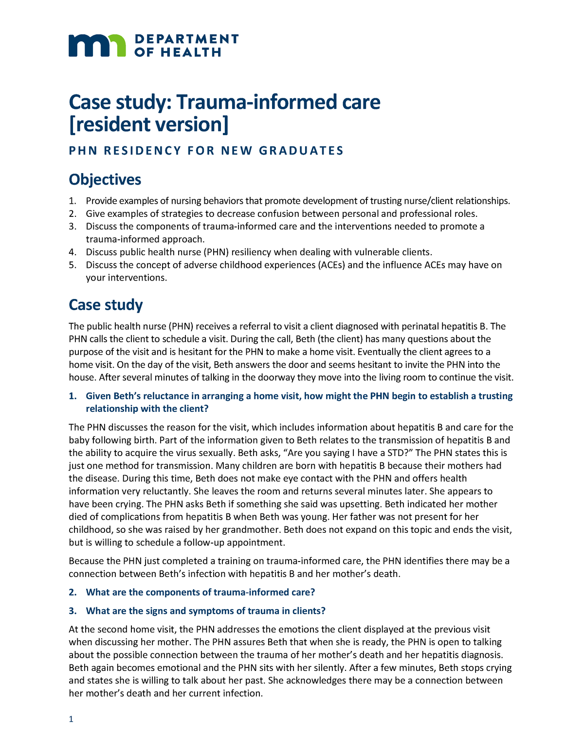 case study about trauma