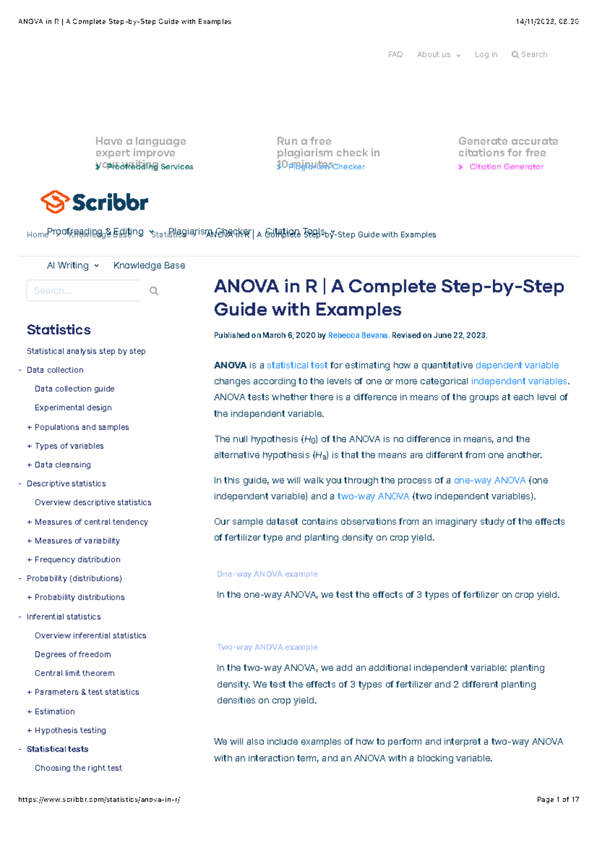Anova in R A Complete Step-by-Step Guide - Have a language expert ...