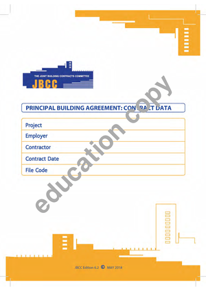 JBCC PBA Edition 6.2 May 2018 - Education Copy ©Copyright Reserved ...