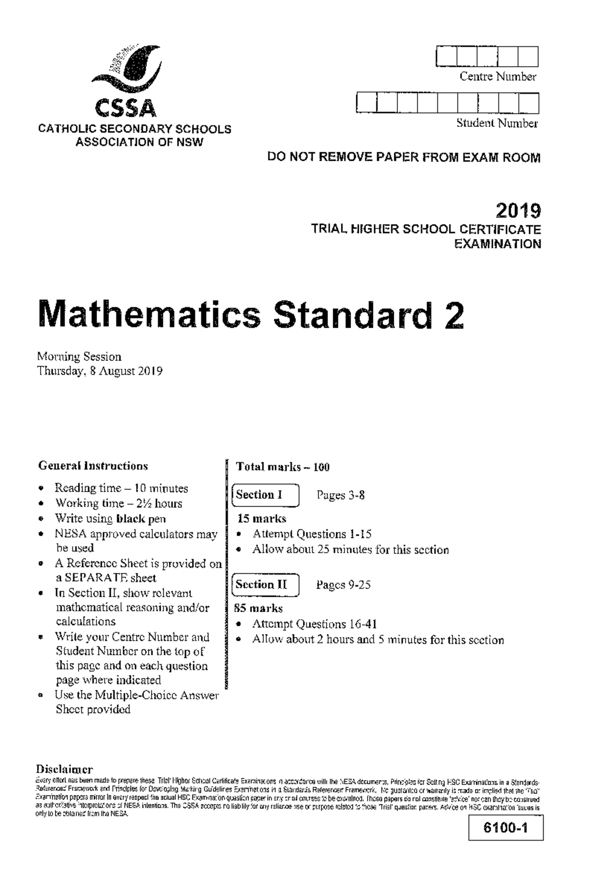 2019 Catholic Trial - Prac Paper - Studocu