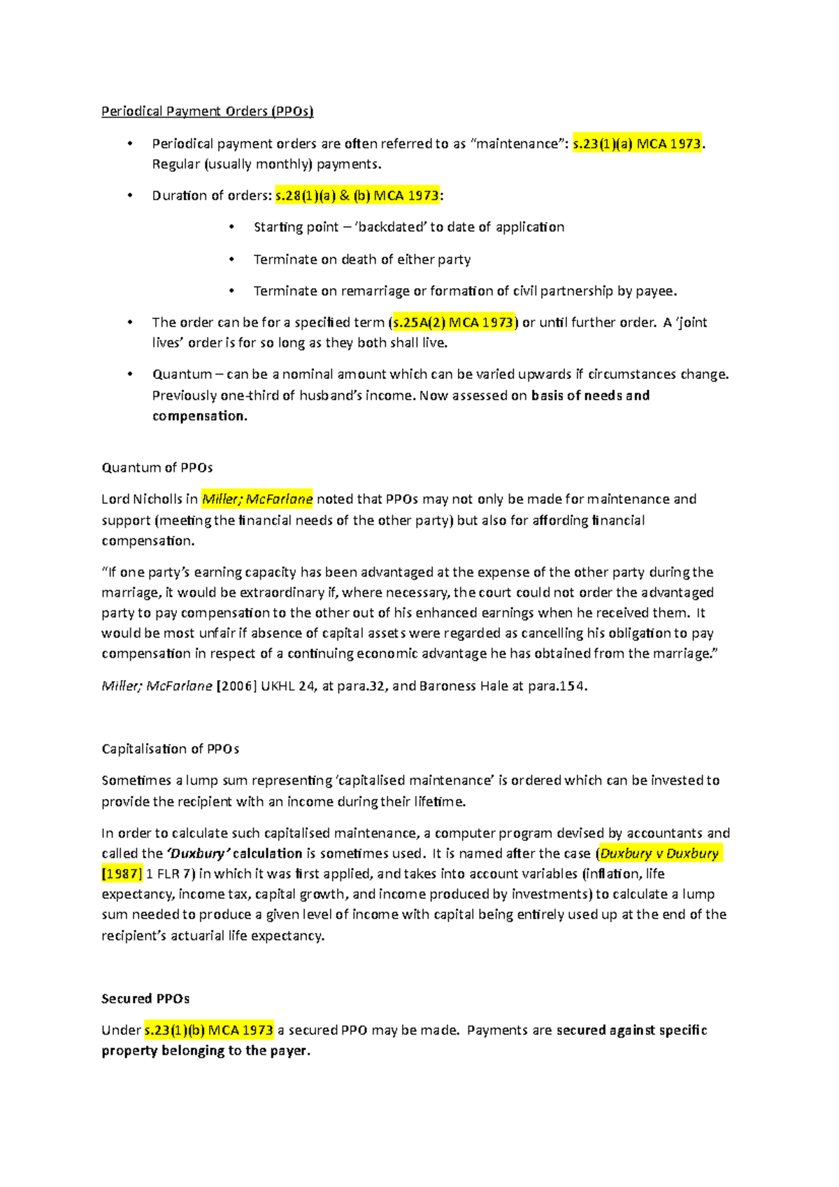 Financial Remedy Orders - Periodical Payment Orders (PPOs) Periodical ...