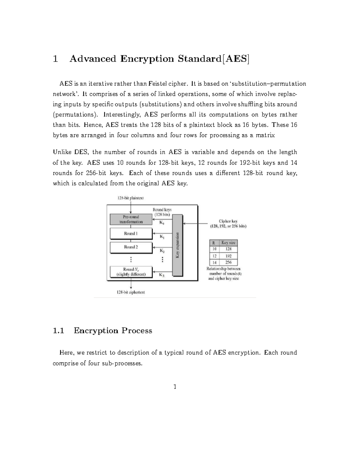 AES - Advanced Encryption Standard - 1 Advanced Encryption Standard[AES ...