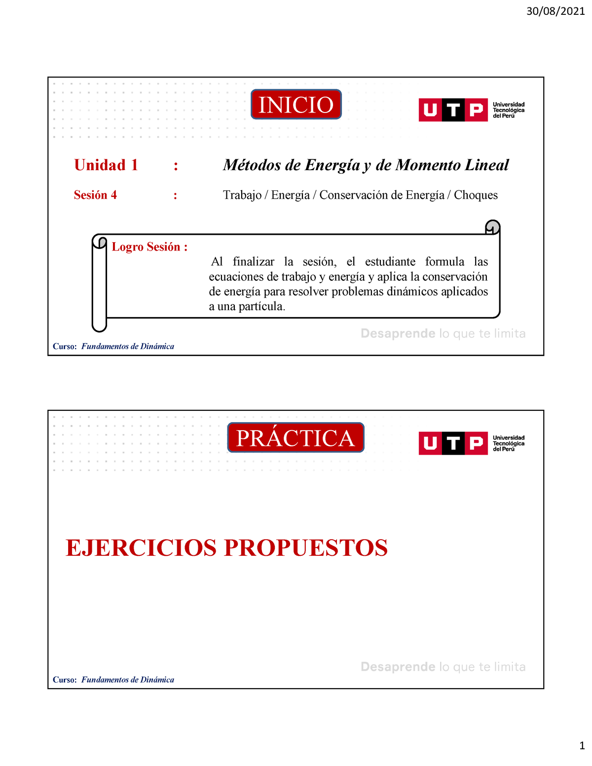 FD-Presentación 4 Rev01 Ejercicios Propuestos - Curso: Fundamentos De ...