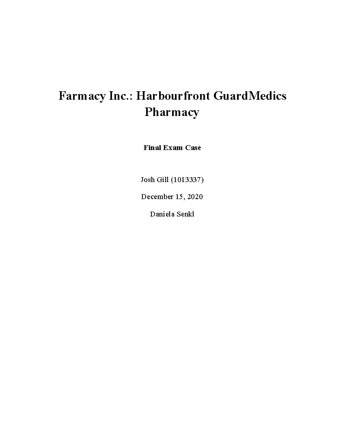 Farmacy Inc. Harbourfront Guard Medics Pharmacy Farmacy Inc