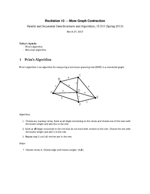 Notes Recitation 1 - Parallel And Sequential Data Structures And ...